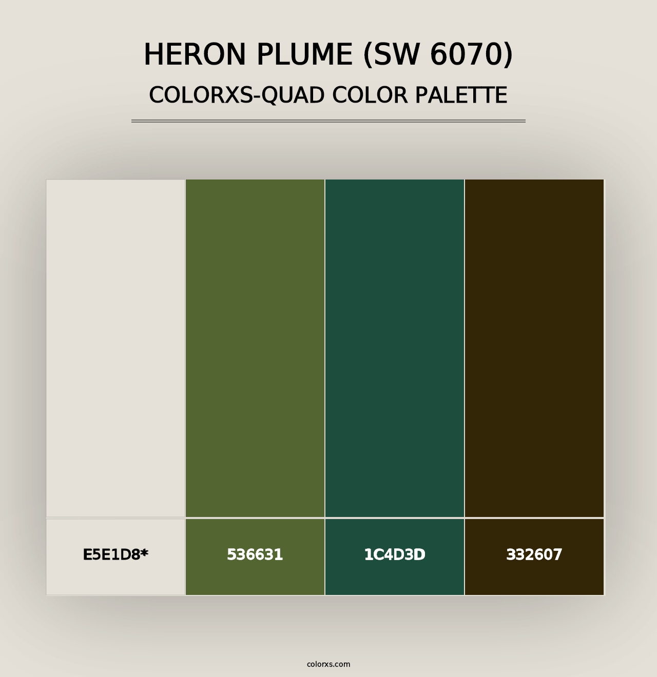 Heron Plume (SW 6070) - Colorxs Quad Palette