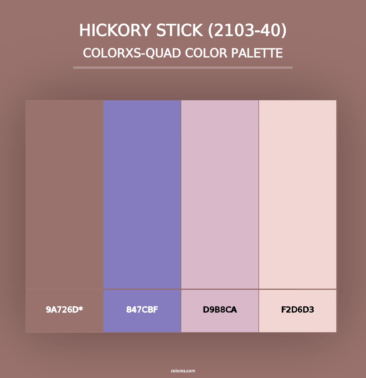 Hickory Stick (2103-40) - Colorxs Quad Palette