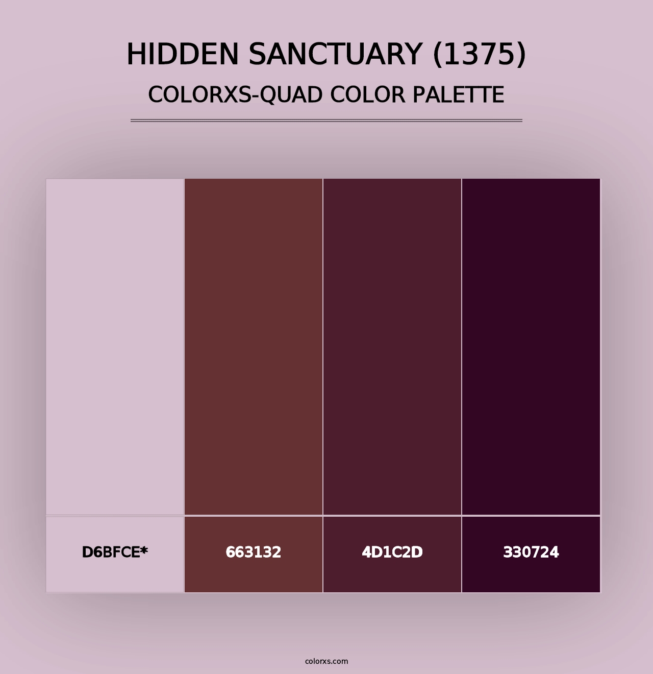 Hidden Sanctuary (1375) - Colorxs Quad Palette