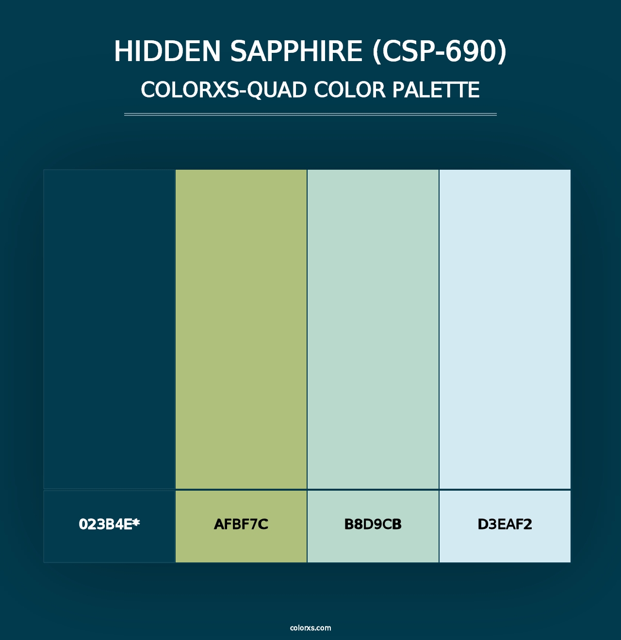 Hidden Sapphire (CSP-690) - Colorxs Quad Palette