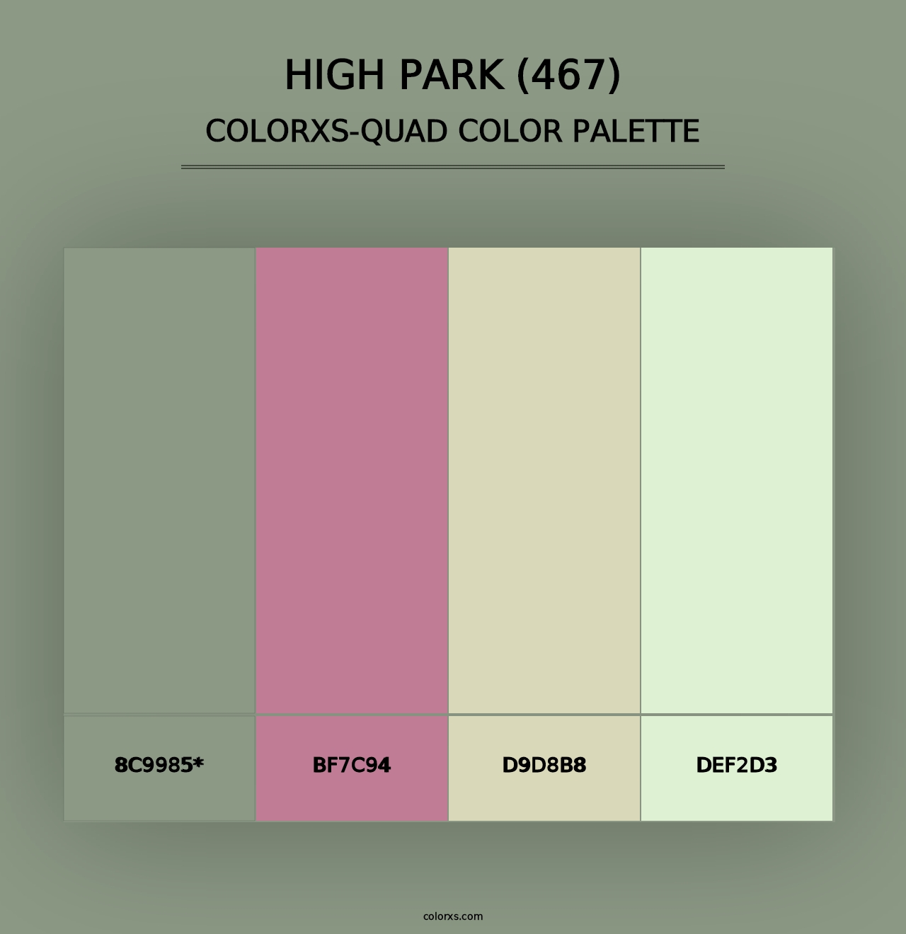 High Park (467) - Colorxs Quad Palette