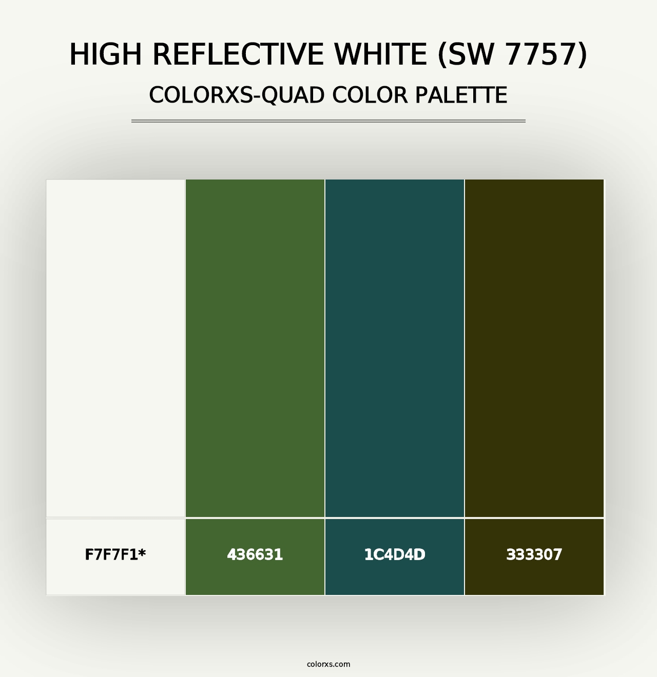 High Reflective White (SW 7757) - Colorxs Quad Palette