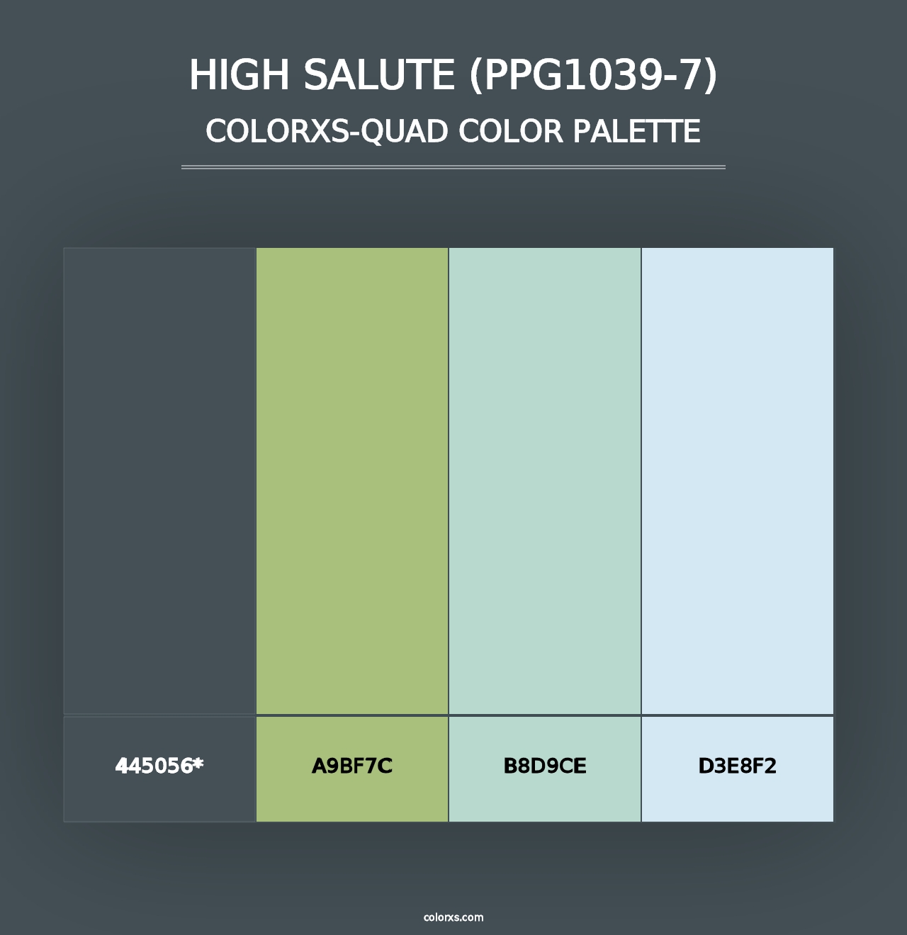 High Salute (PPG1039-7) - Colorxs Quad Palette