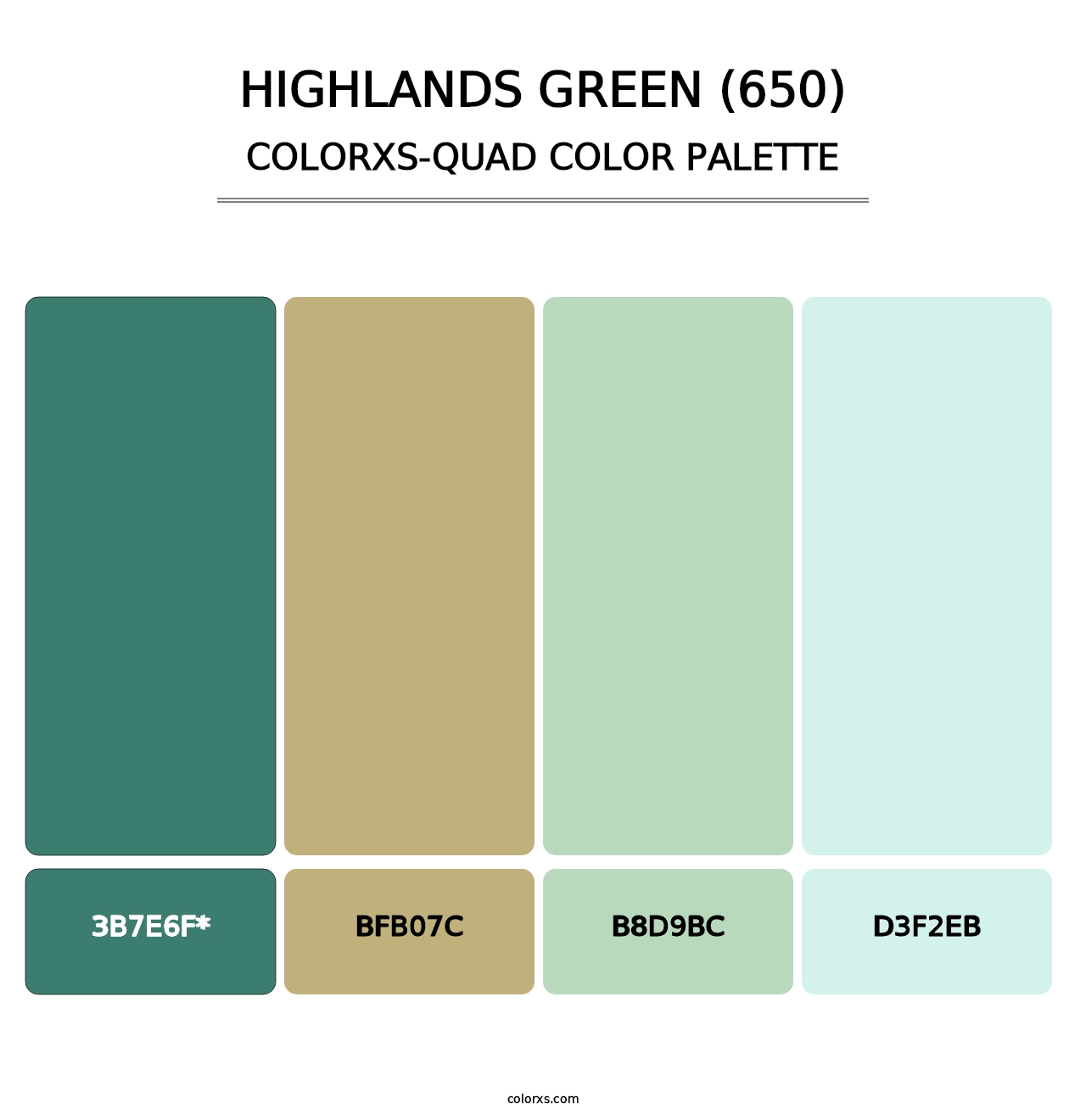 Highlands Green (650) - Colorxs Quad Palette