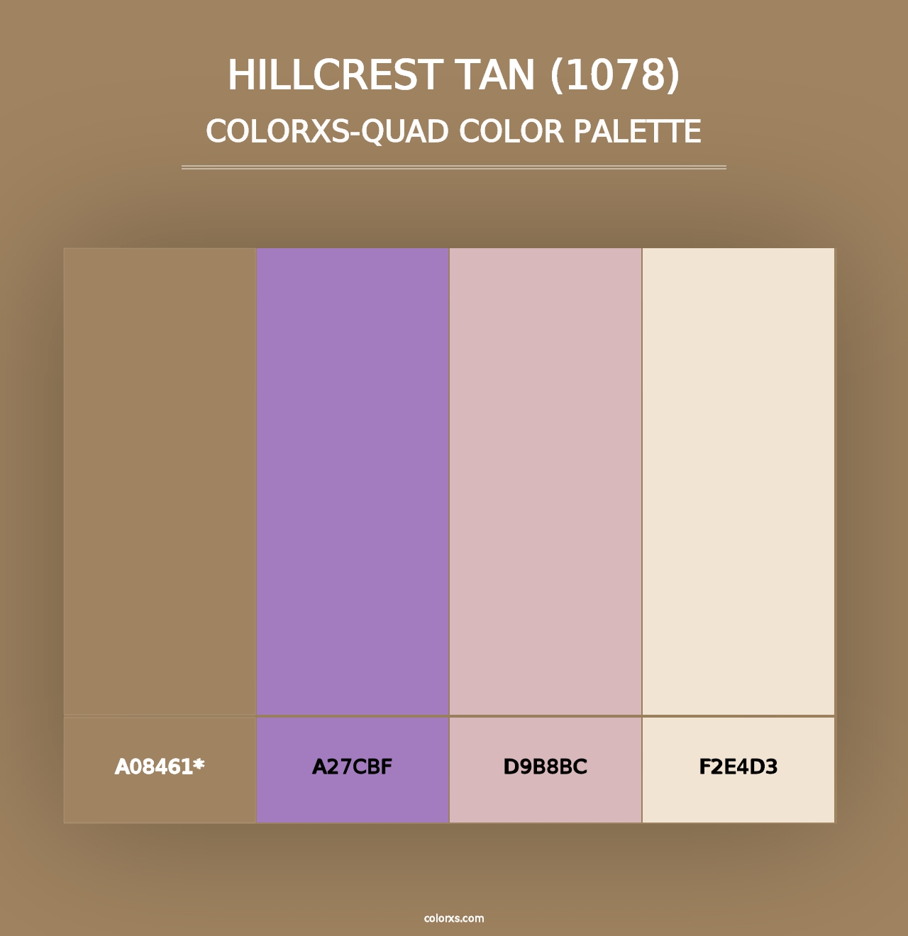 Hillcrest Tan (1078) - Colorxs Quad Palette