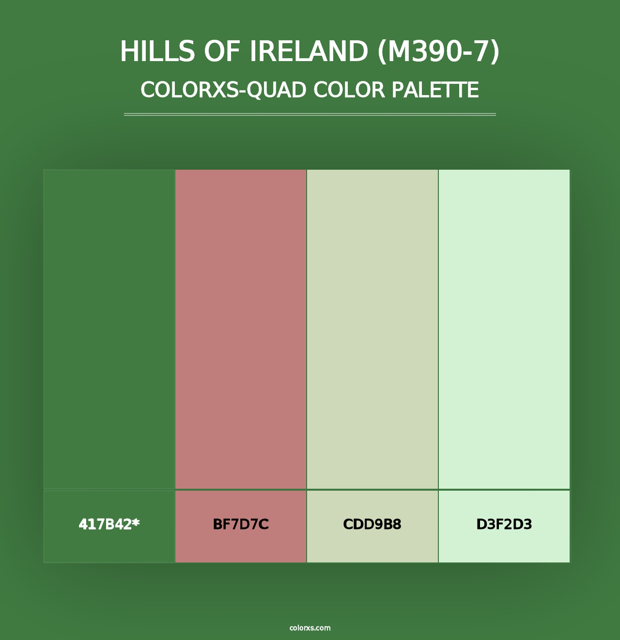 Hills Of Ireland (M390-7) - Colorxs Quad Palette