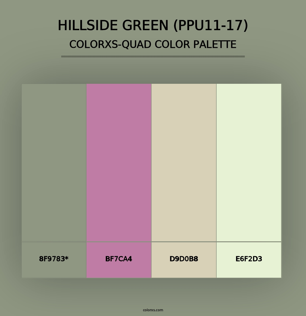 Hillside Green (PPU11-17) - Colorxs Quad Palette