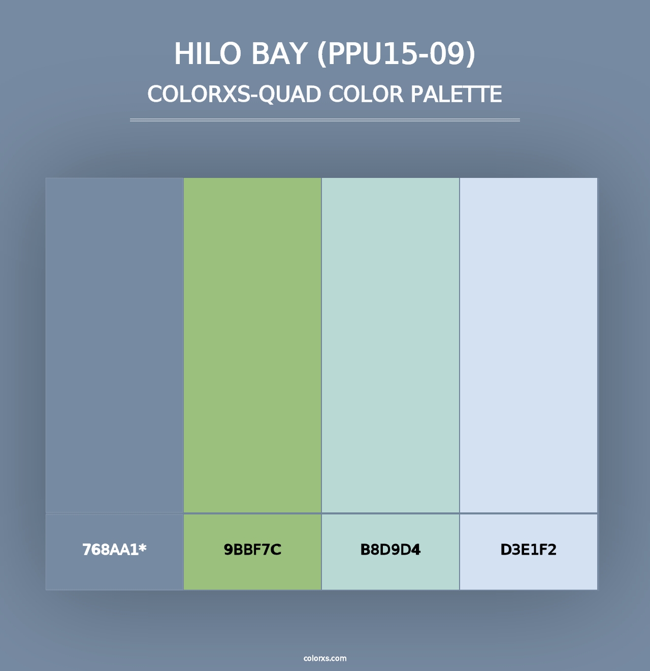 Hilo Bay (PPU15-09) - Colorxs Quad Palette