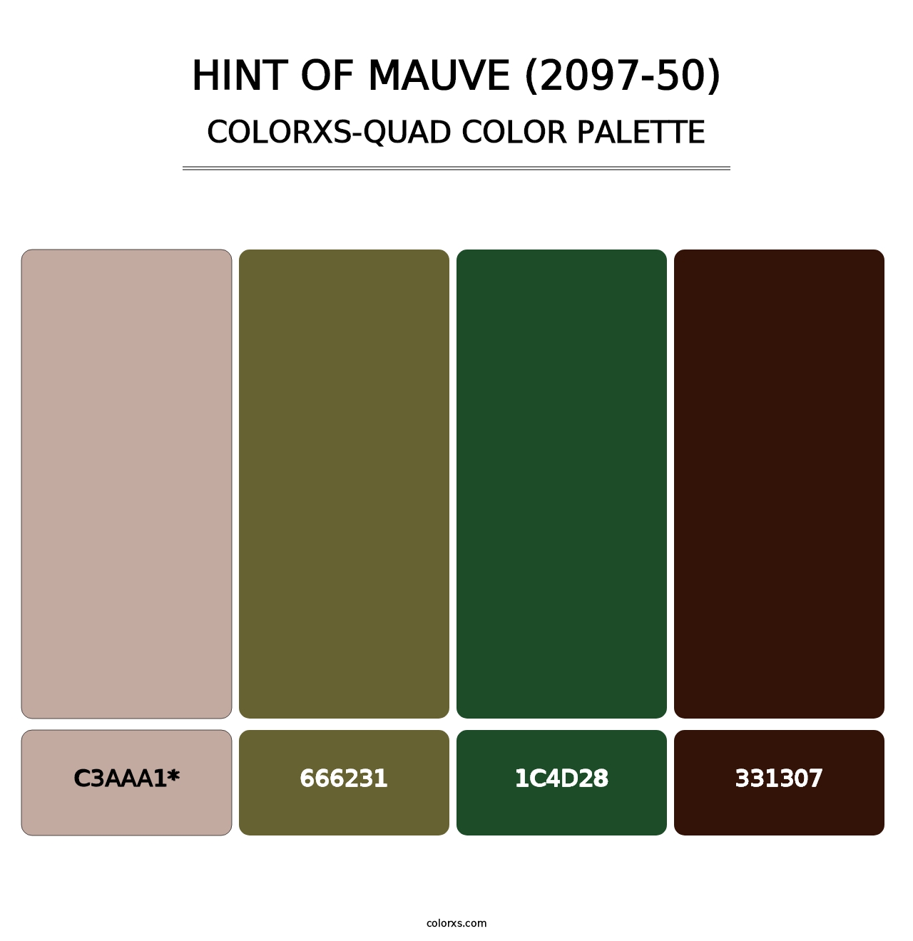 Hint of Mauve (2097-50) - Colorxs Quad Palette