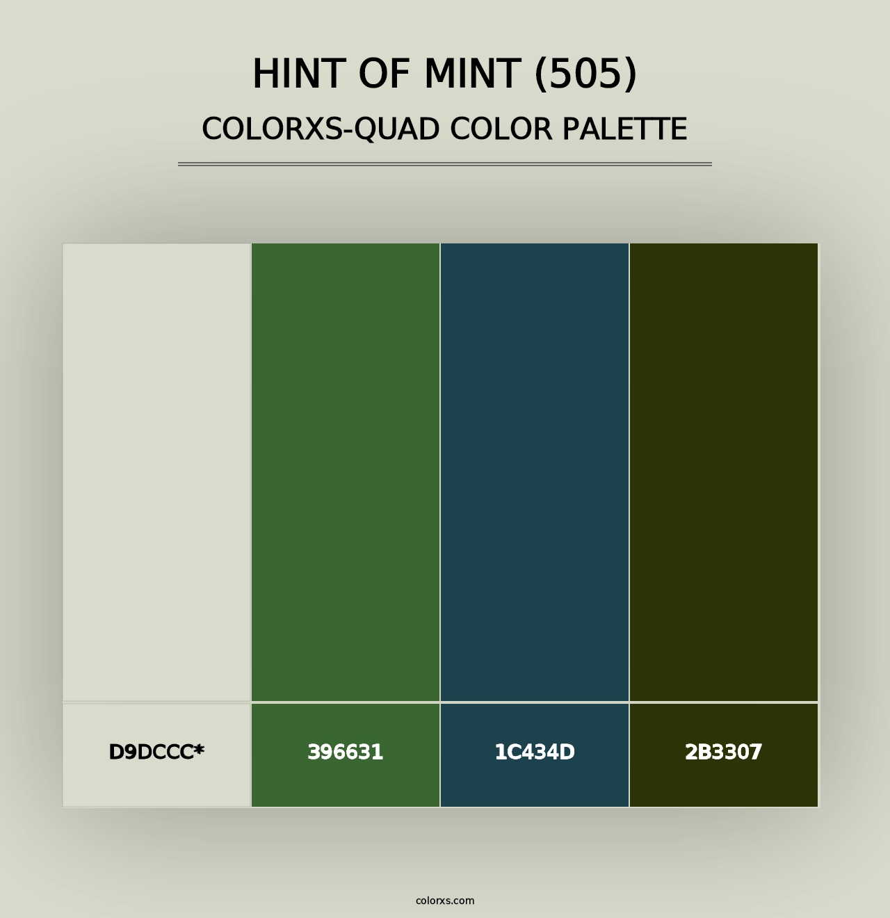 Hint of Mint (505) - Colorxs Quad Palette