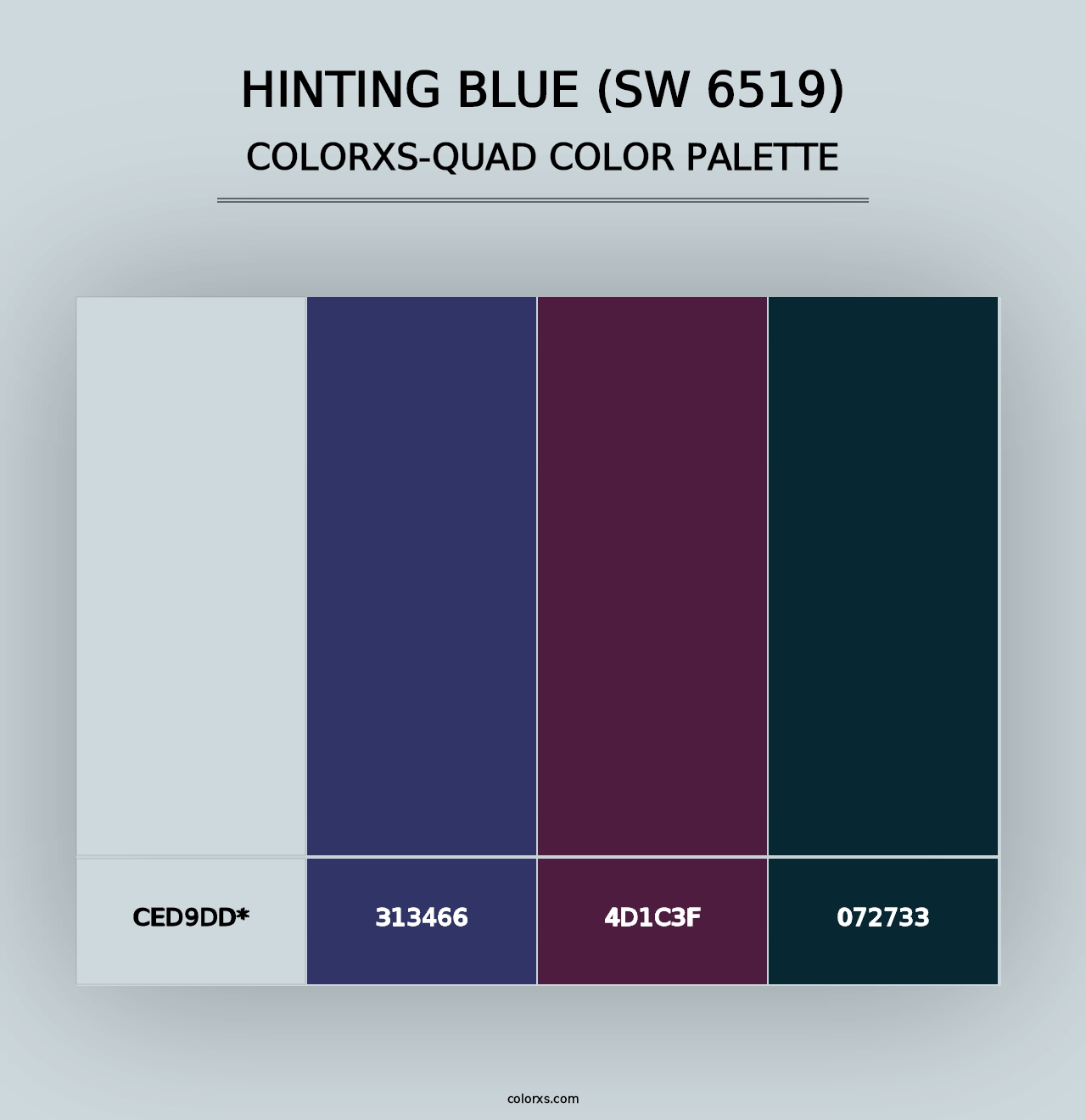 Hinting Blue (SW 6519) - Colorxs Quad Palette