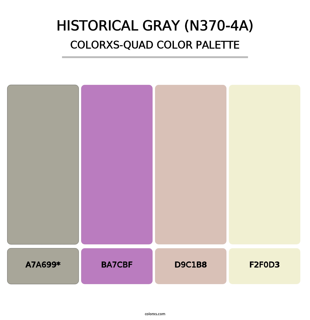 Historical Gray (N370-4A) - Colorxs Quad Palette