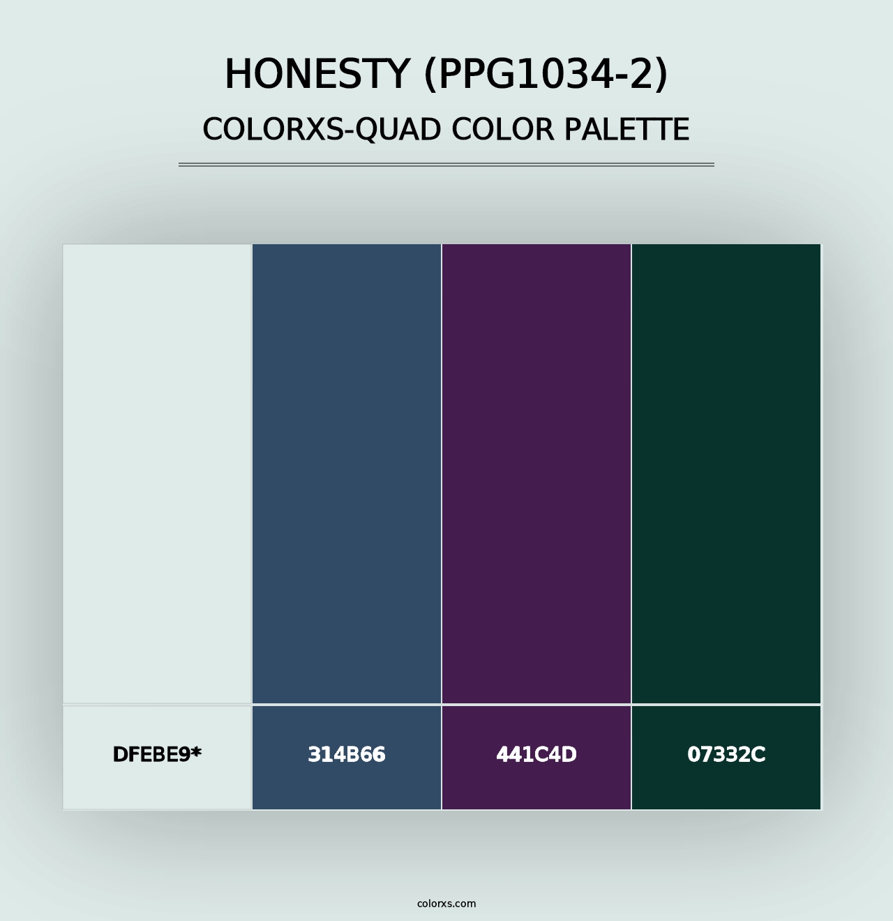 Honesty (PPG1034-2) - Colorxs Quad Palette