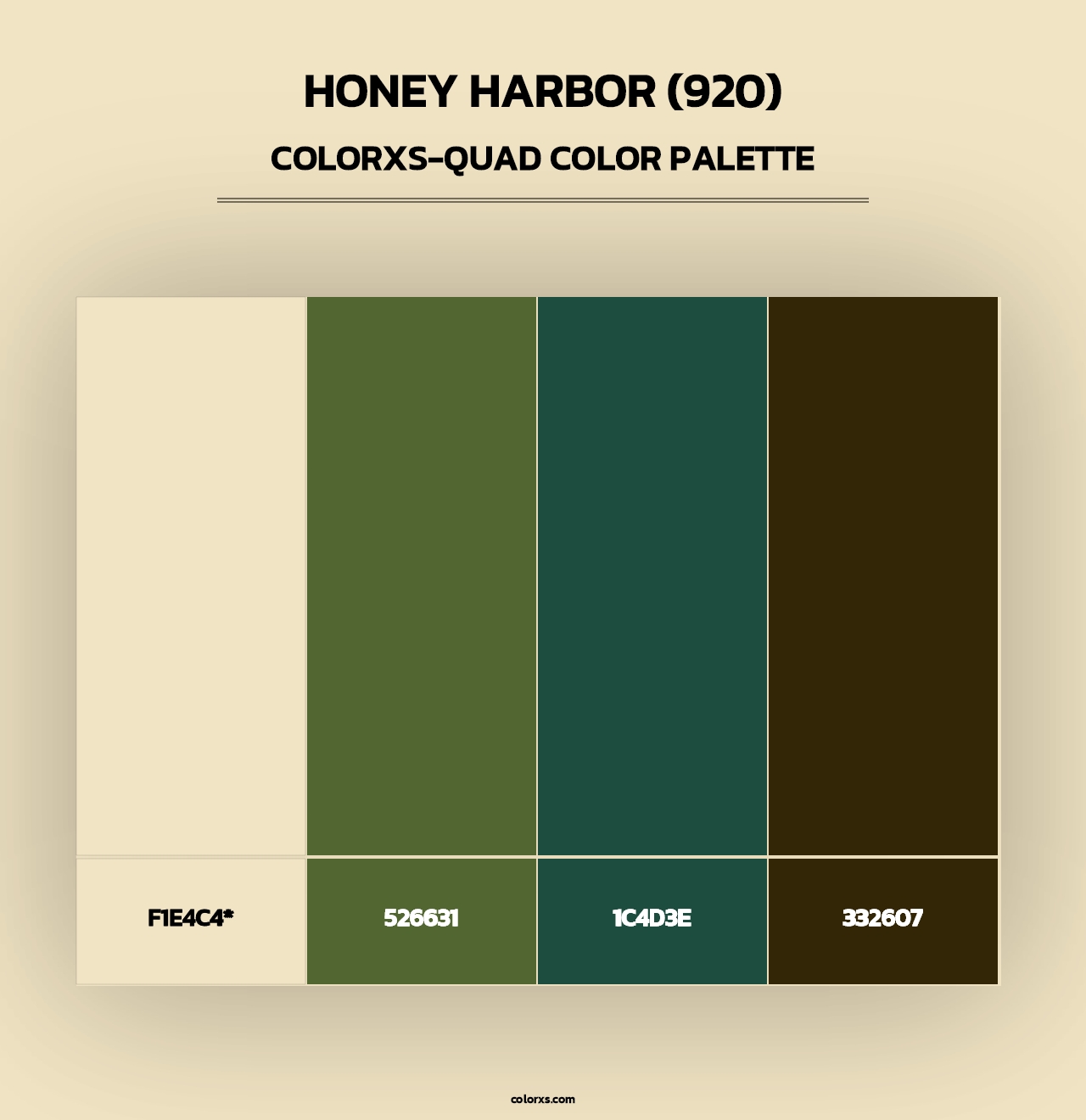 Honey Harbor (920) - Colorxs Quad Palette