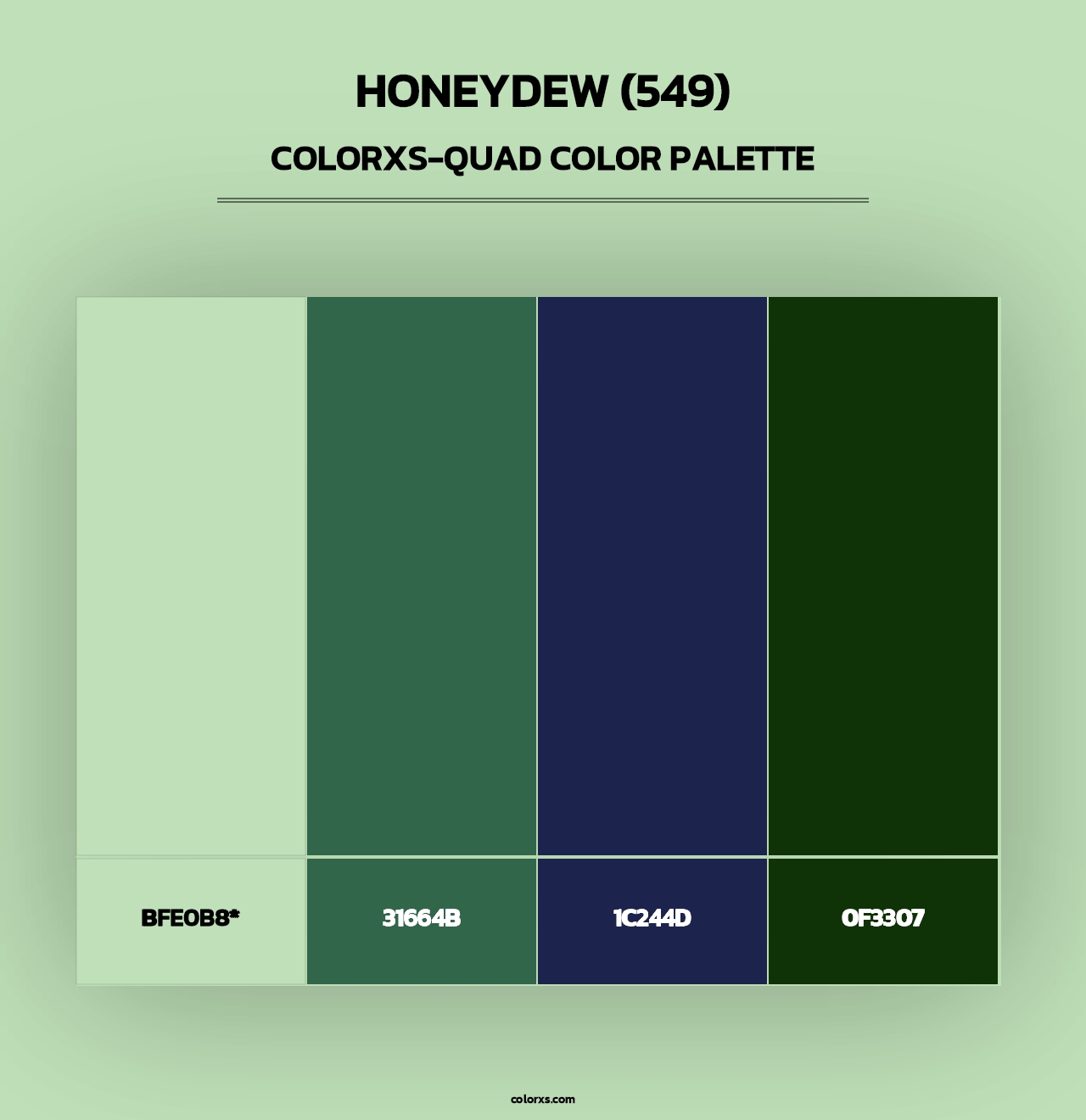 Honeydew (549) - Colorxs Quad Palette