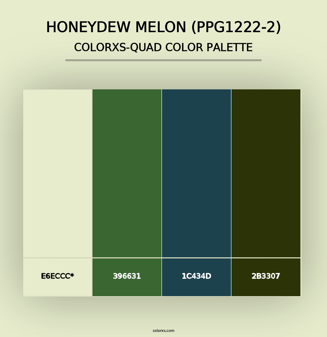 Honeydew Melon (PPG1222-2) - Colorxs Quad Palette