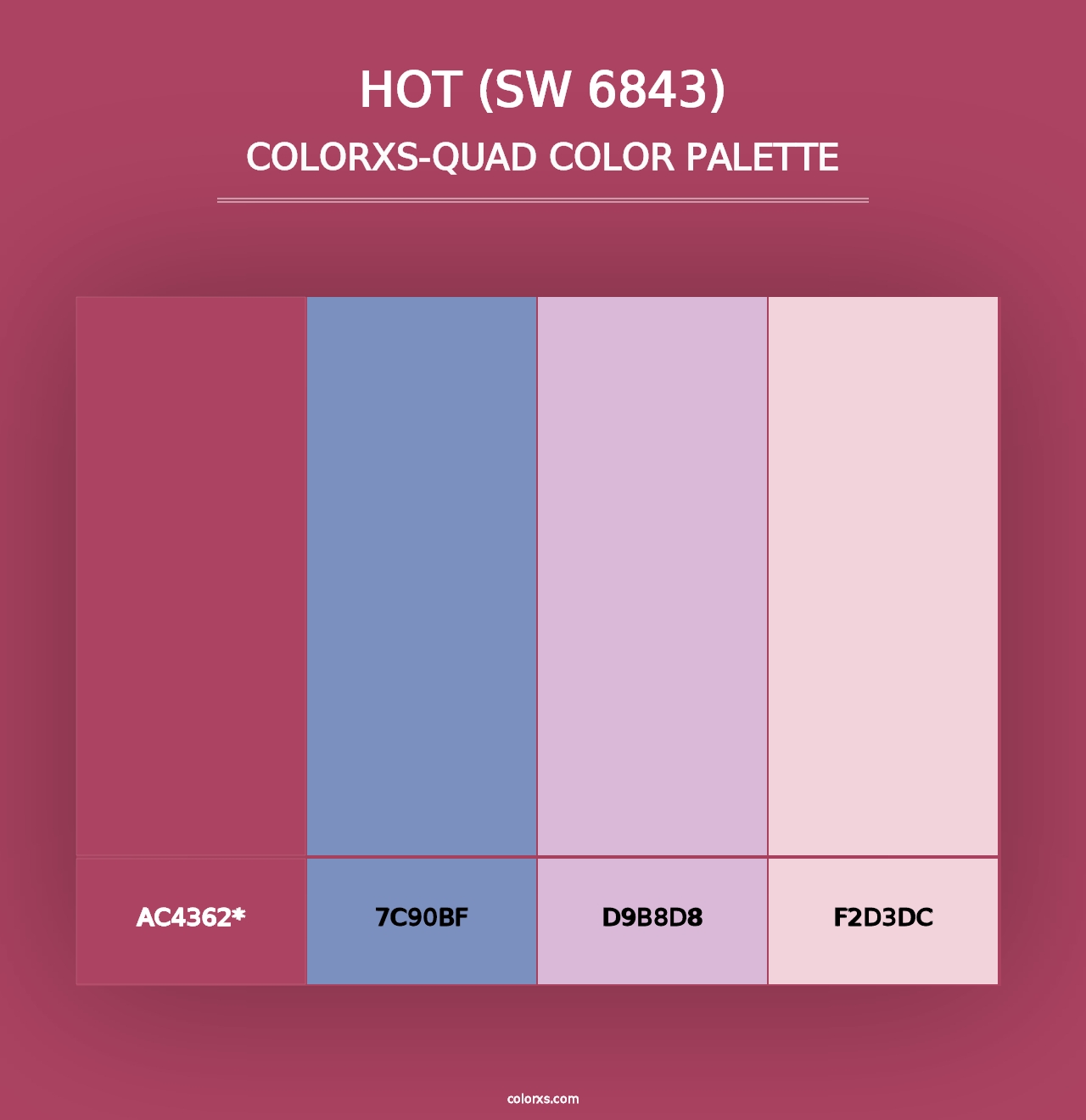 Hot (SW 6843) - Colorxs Quad Palette