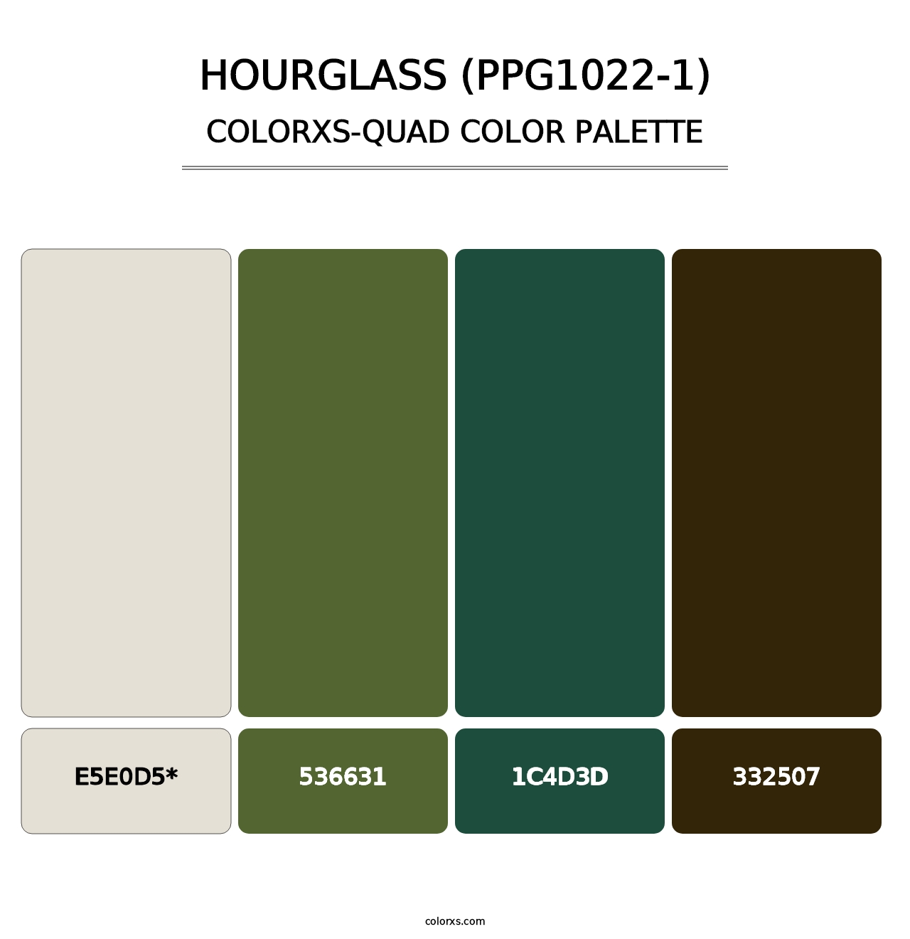 Hourglass (PPG1022-1) - Colorxs Quad Palette