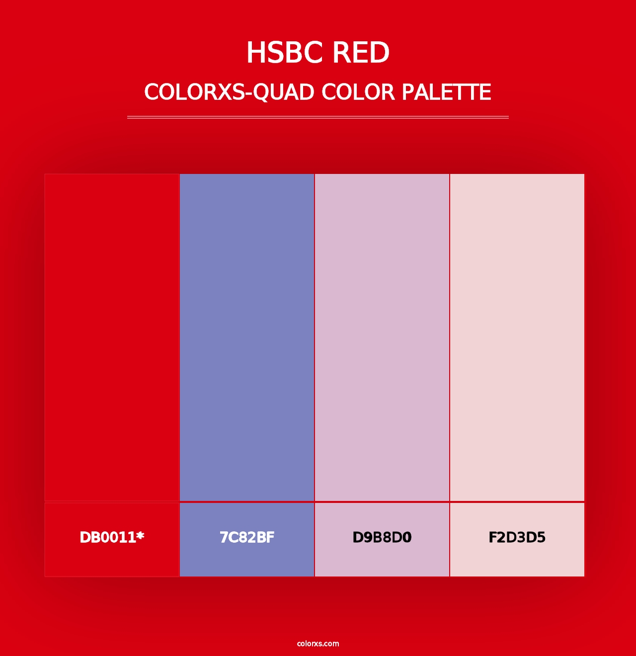 HSBC Red - Colorxs Quad Palette