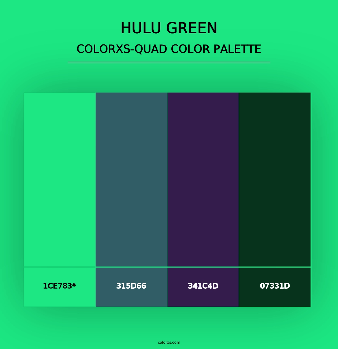 Hulu Green - Colorxs Quad Palette