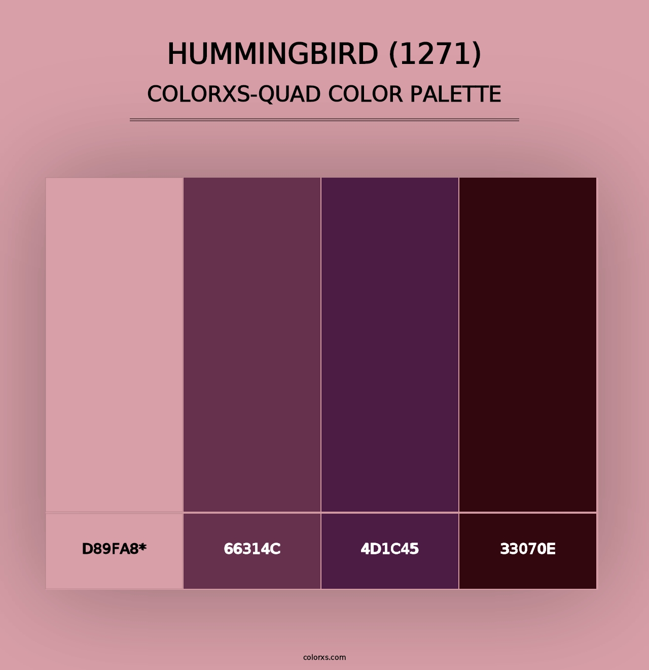 Hummingbird (1271) - Colorxs Quad Palette