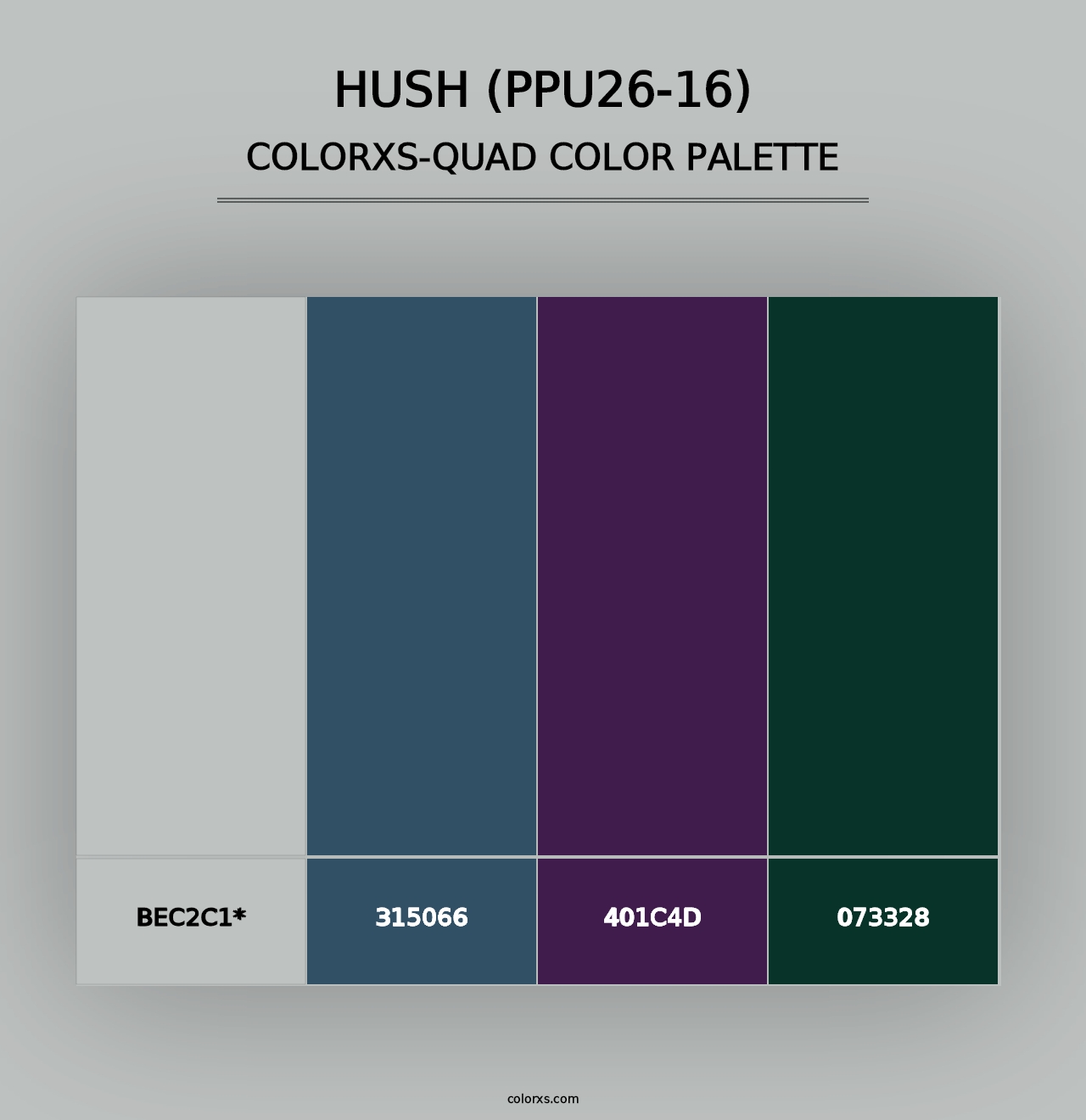 Hush (PPU26-16) - Colorxs Quad Palette