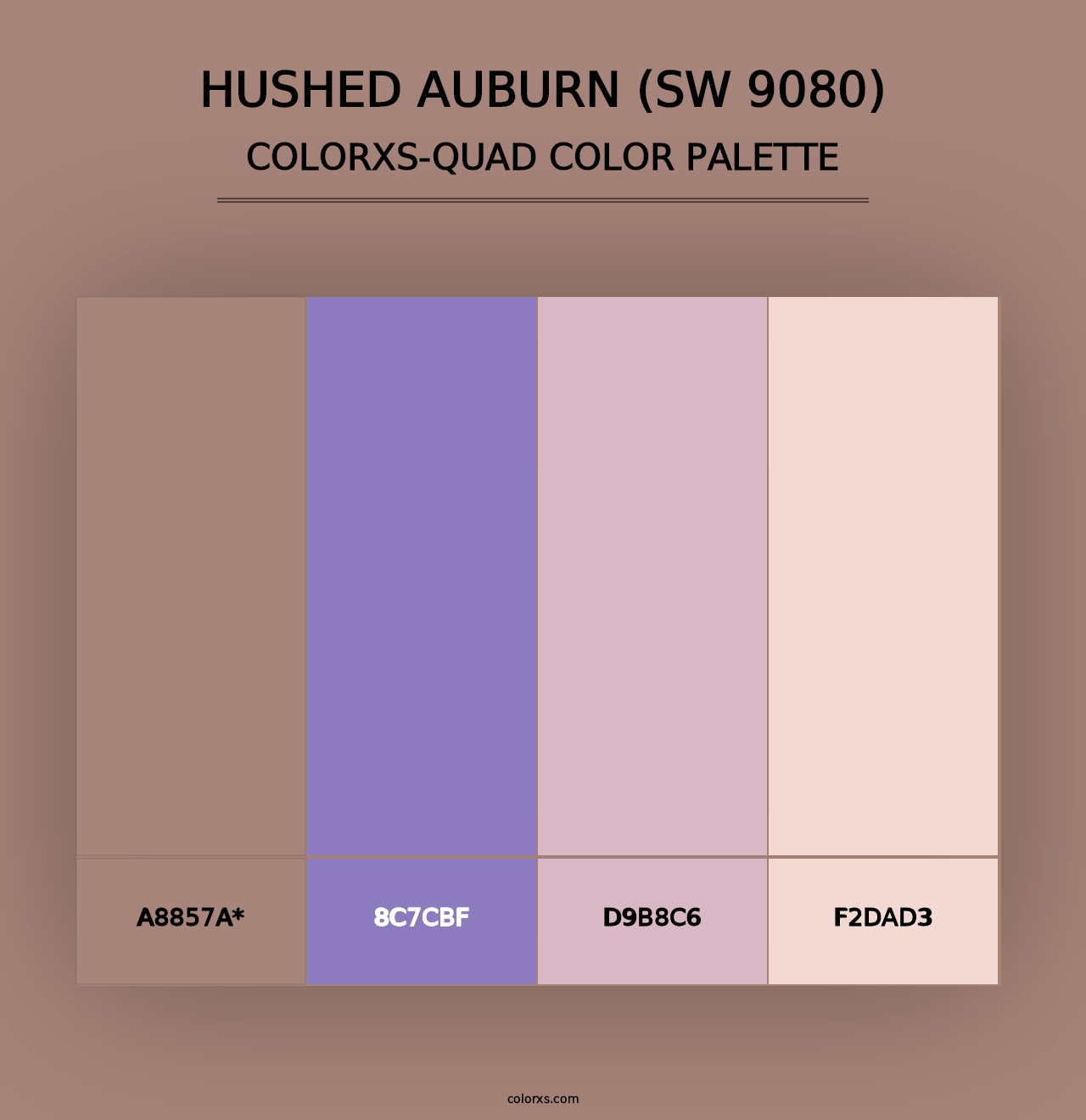 Hushed Auburn (SW 9080) - Colorxs Quad Palette