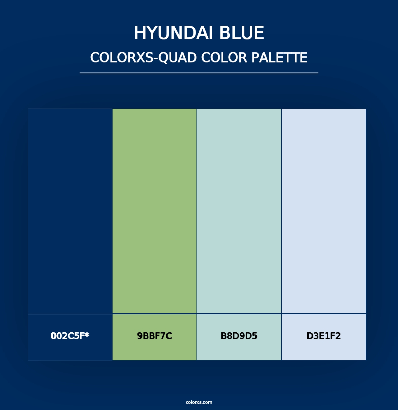 Hyundai Blue - Colorxs Quad Palette