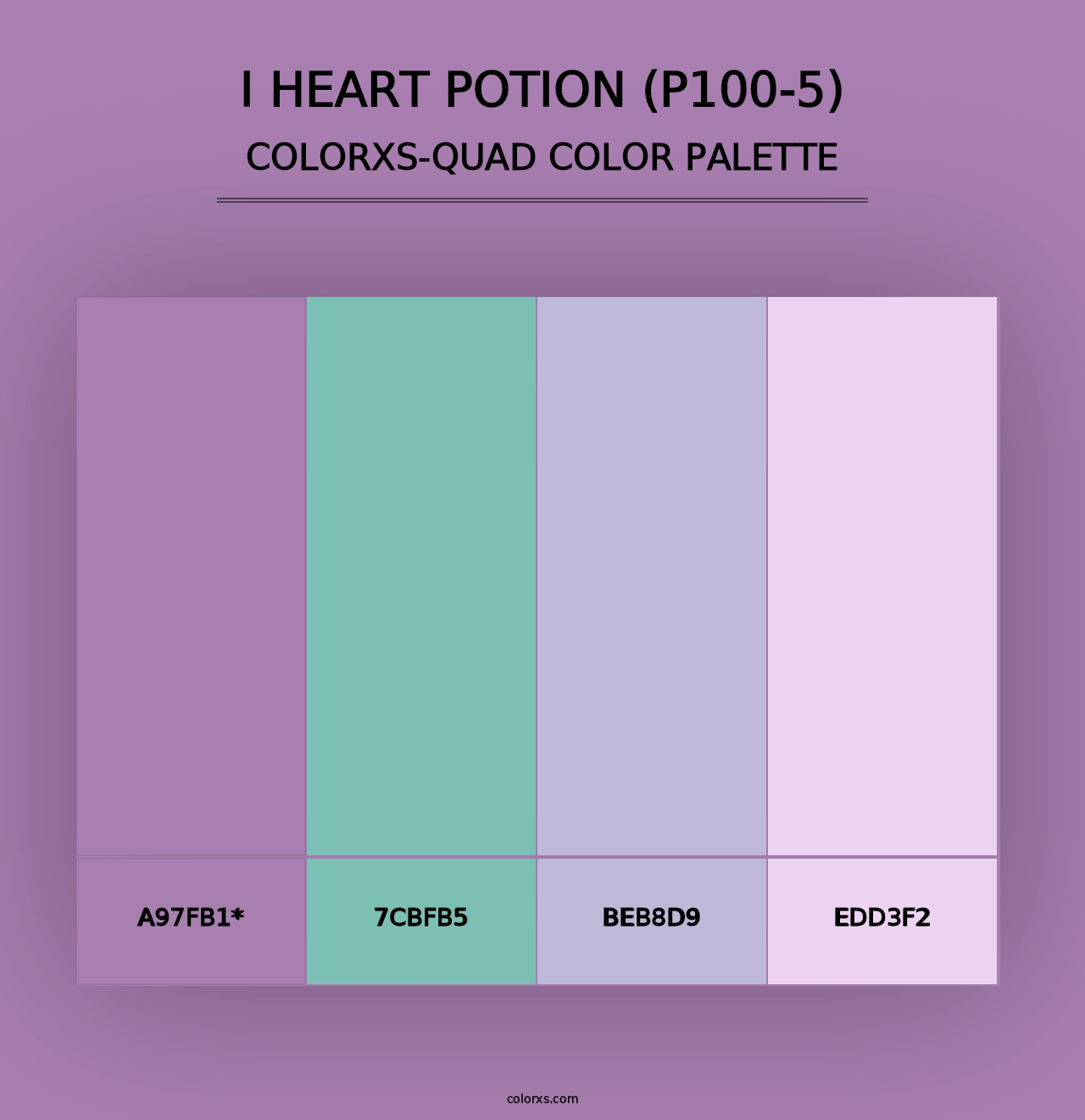 I Heart Potion (P100-5) - Colorxs Quad Palette