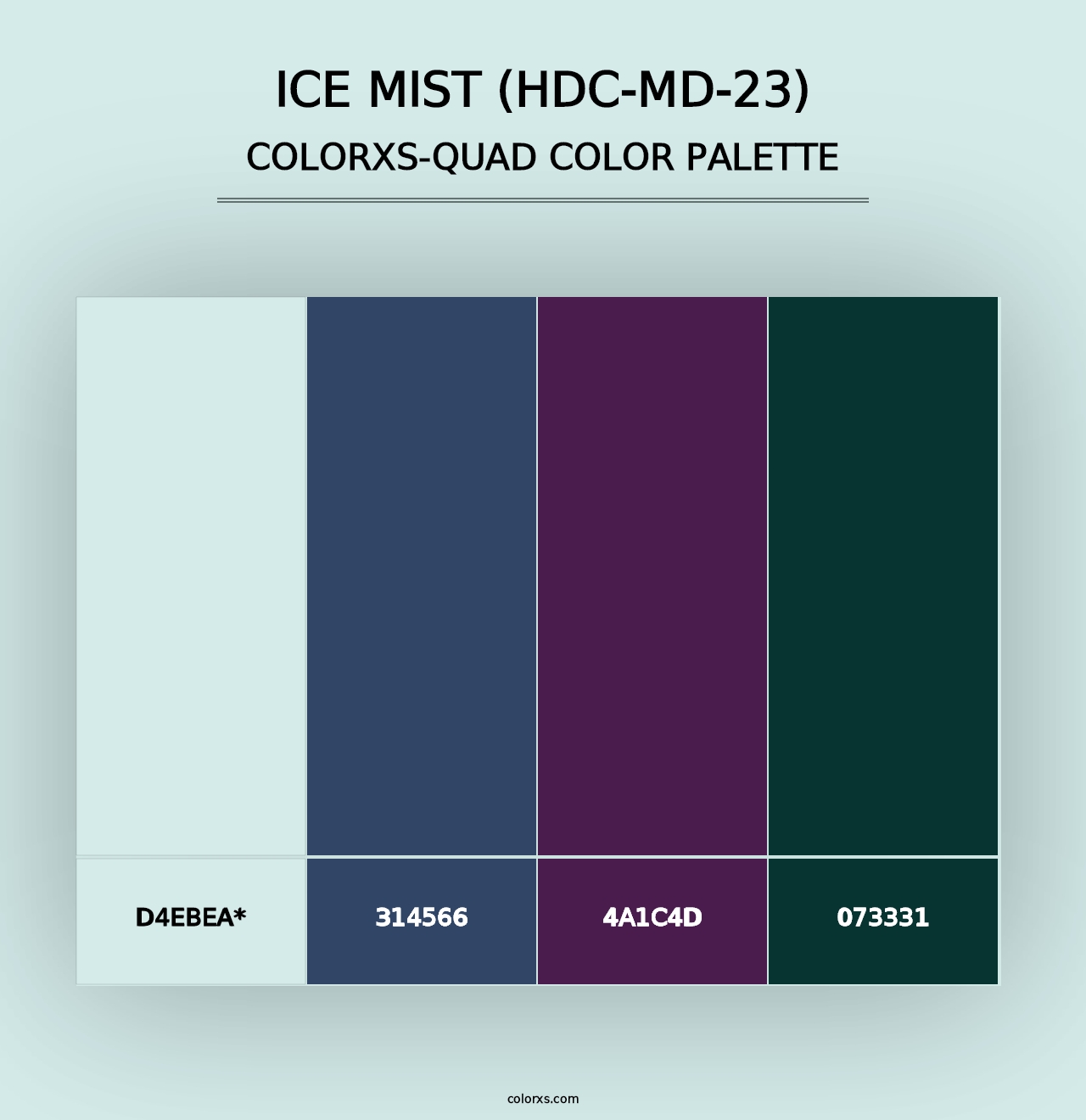 Ice Mist (HDC-MD-23) - Colorxs Quad Palette