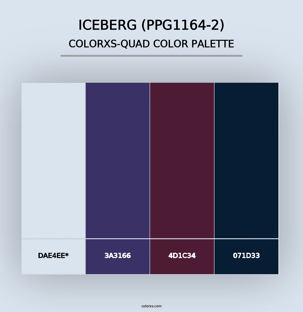 Iceberg (PPG1164-2) - Colorxs Quad Palette