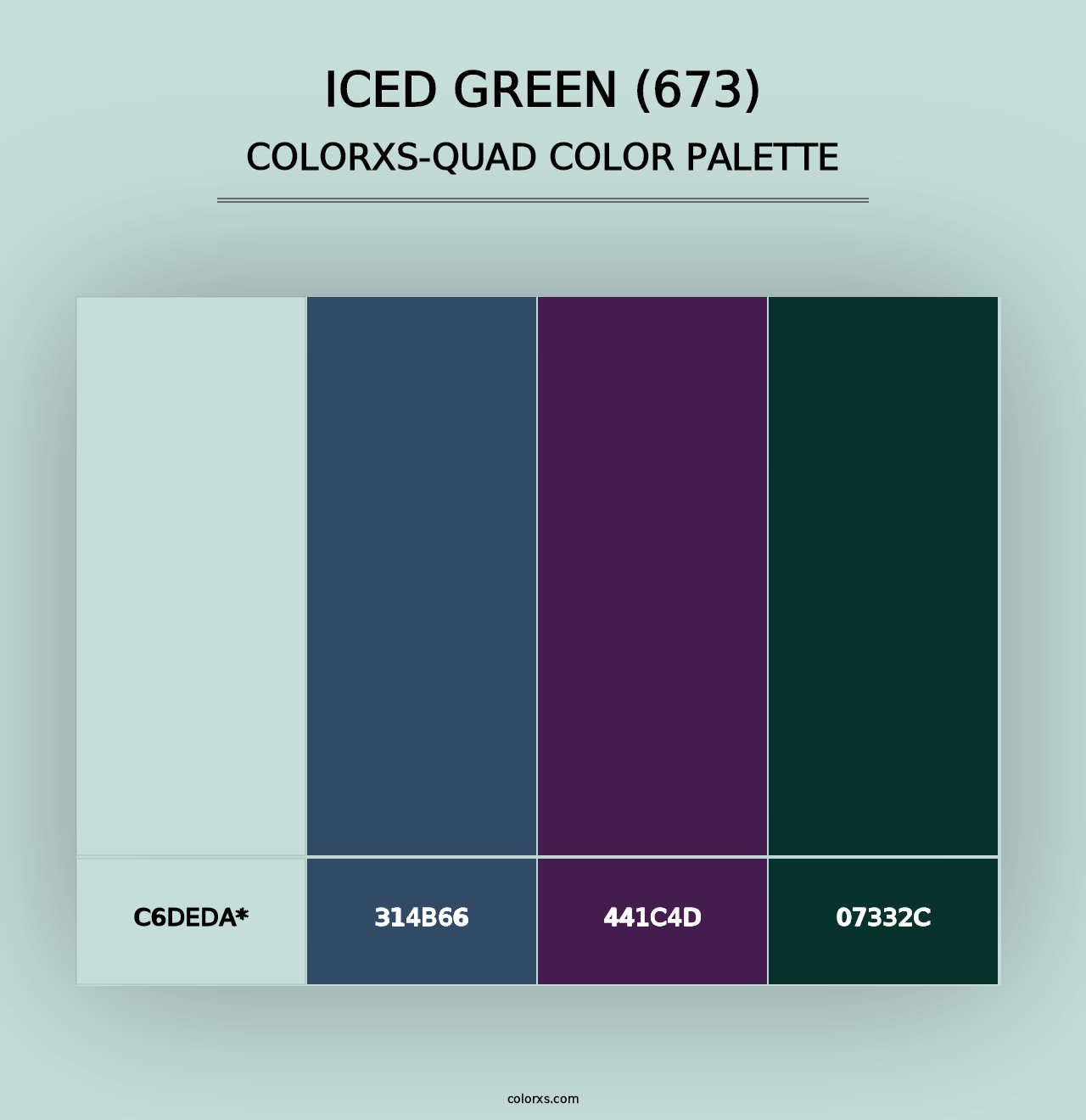 Iced Green (673) - Colorxs Quad Palette