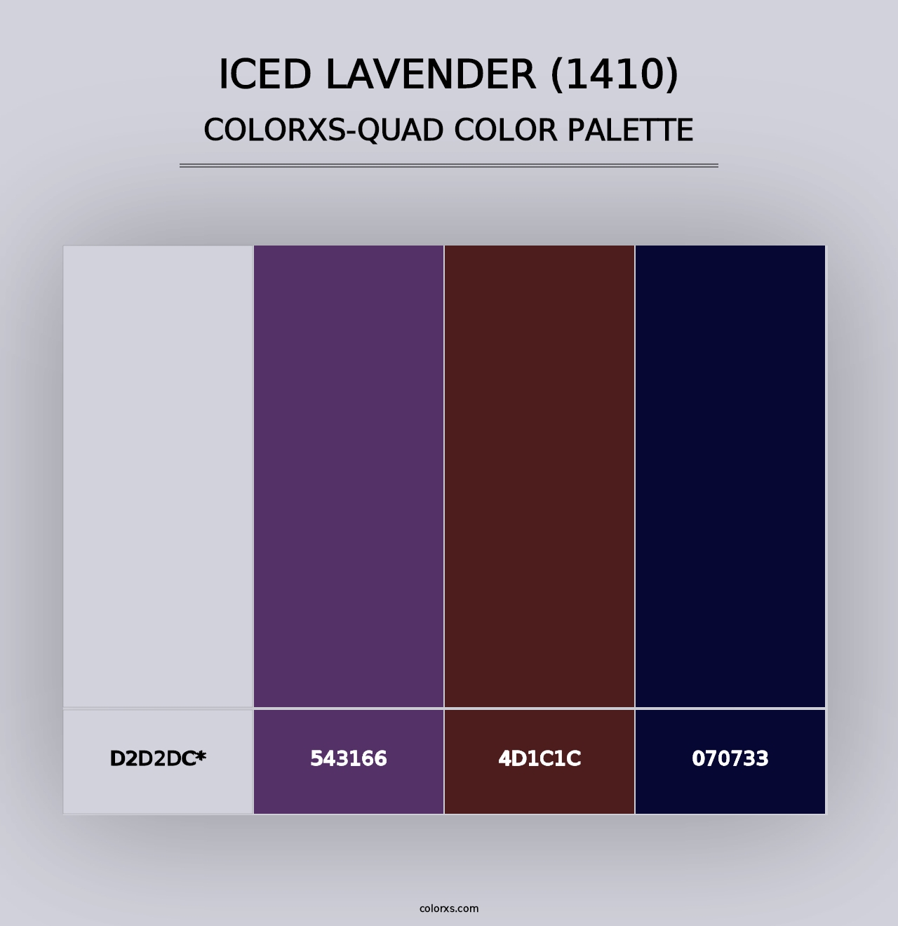 Iced Lavender (1410) - Colorxs Quad Palette