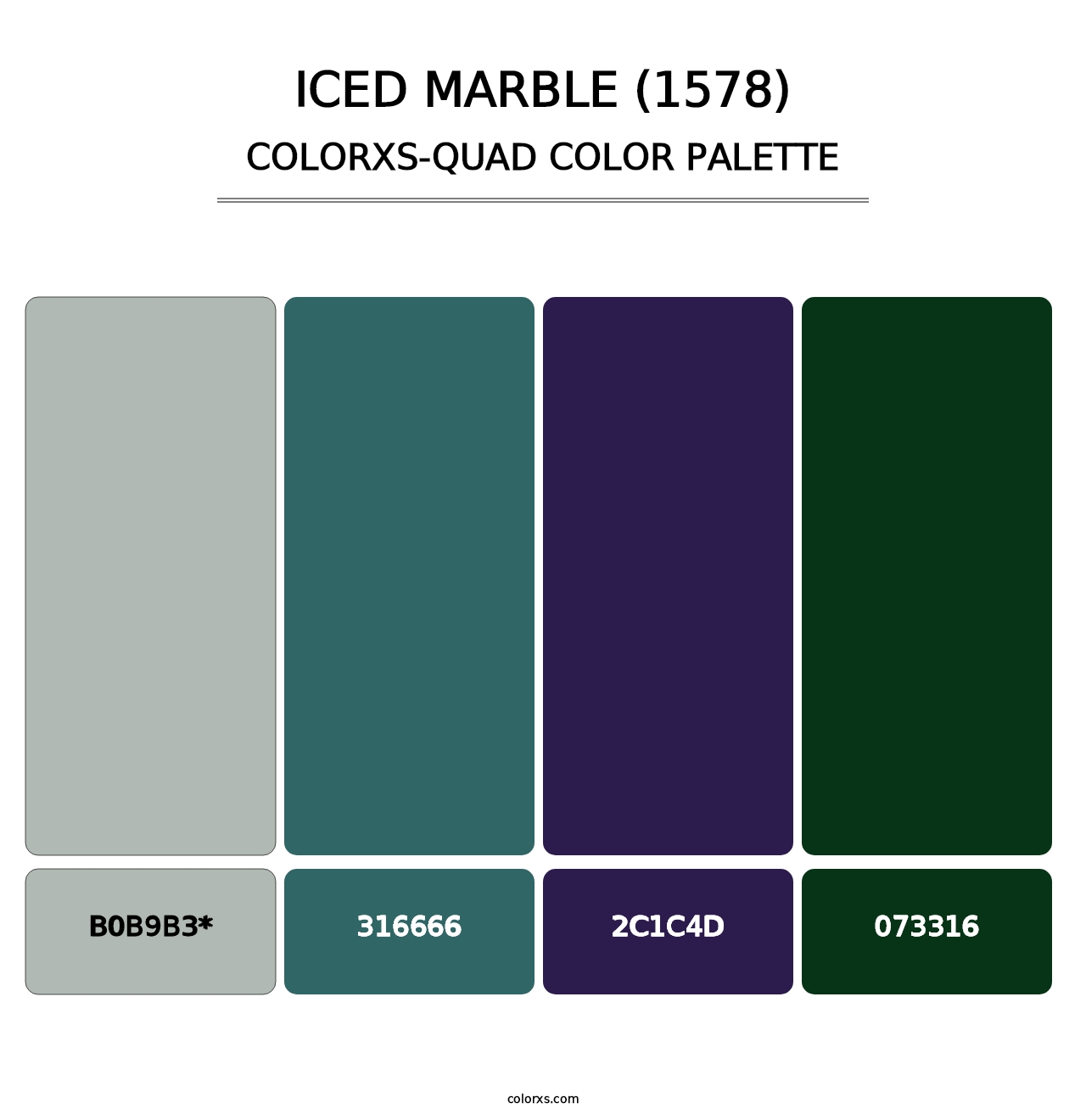 Iced Marble (1578) - Colorxs Quad Palette