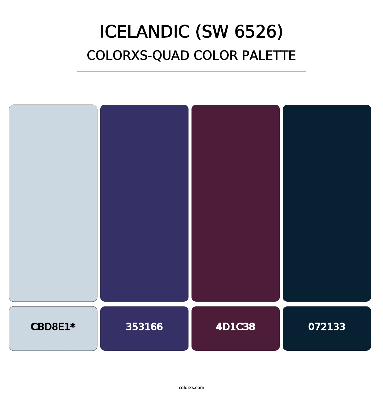 Icelandic (SW 6526) - Colorxs Quad Palette