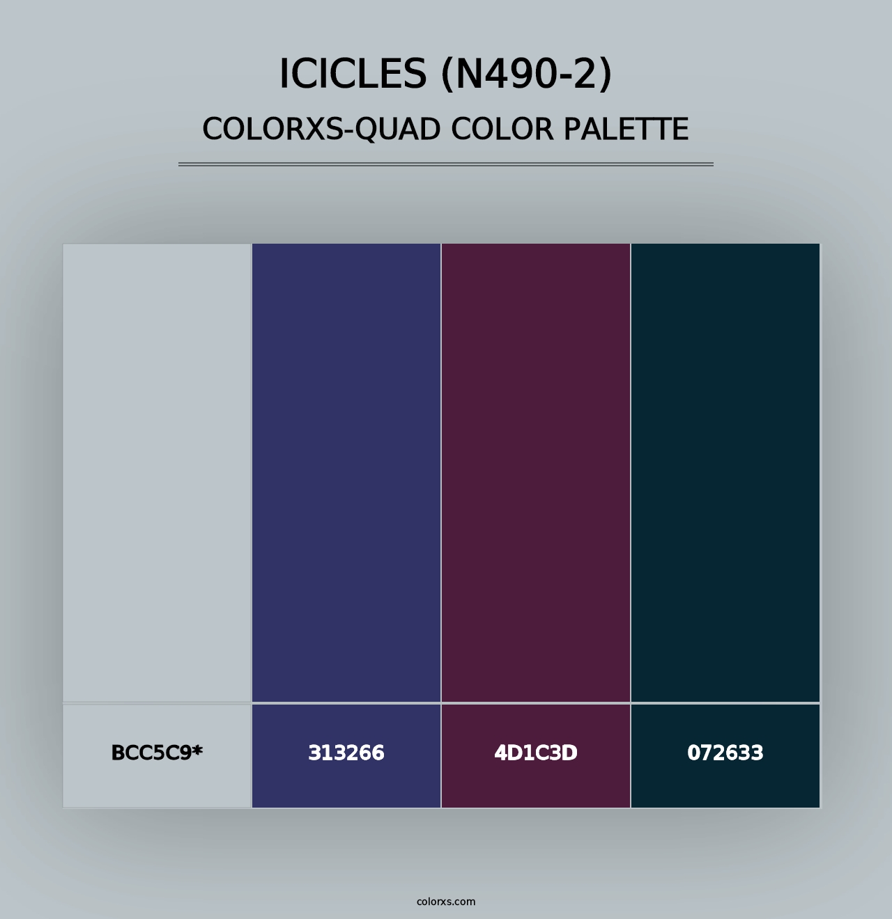 Icicles (N490-2) - Colorxs Quad Palette