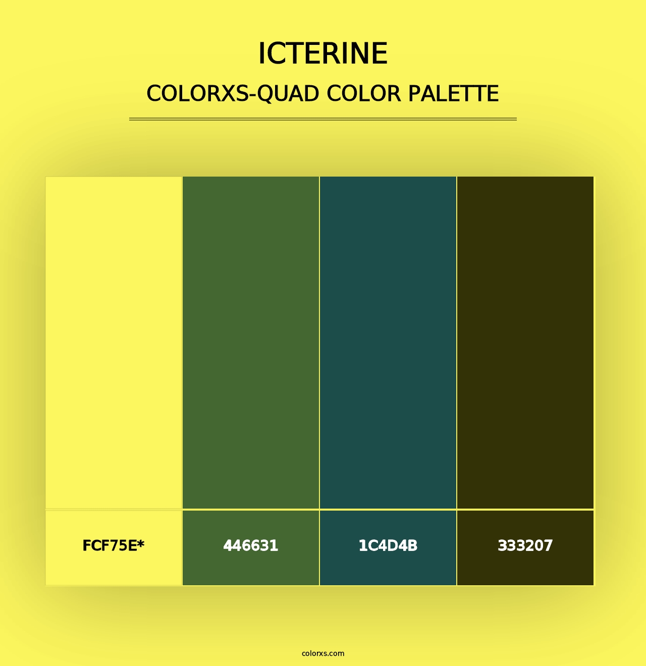 Icterine - Colorxs Quad Palette