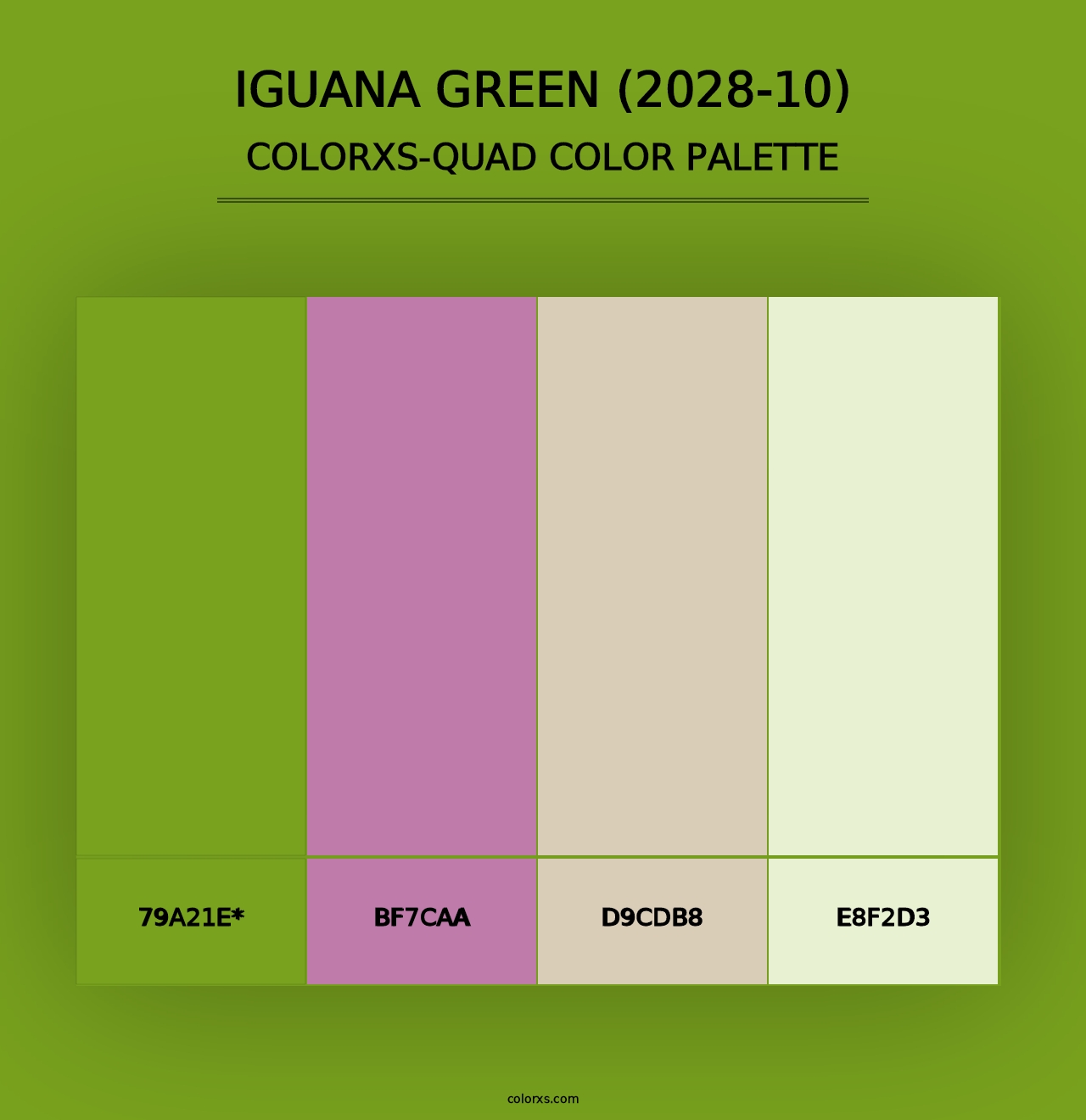 Iguana Green (2028-10) - Colorxs Quad Palette