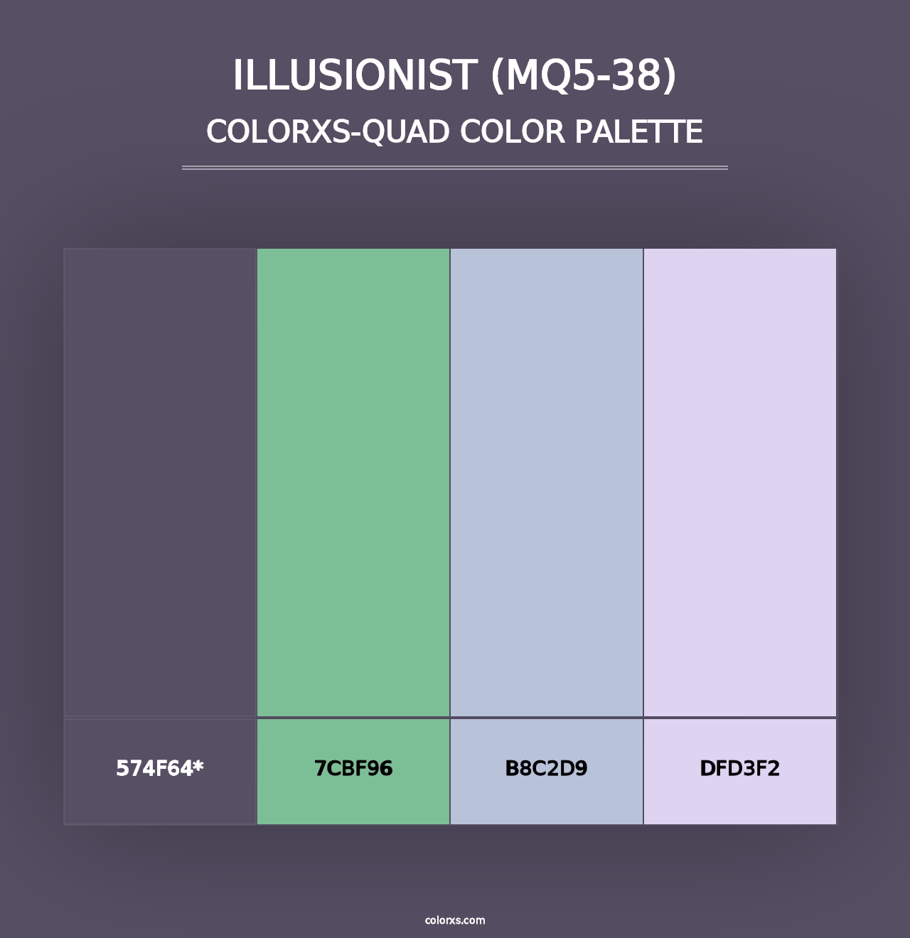 Illusionist (MQ5-38) - Colorxs Quad Palette