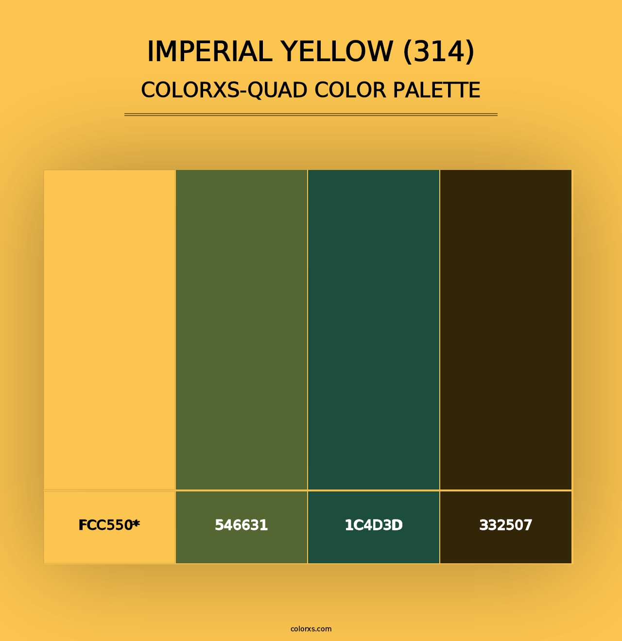 Imperial Yellow (314) - Colorxs Quad Palette