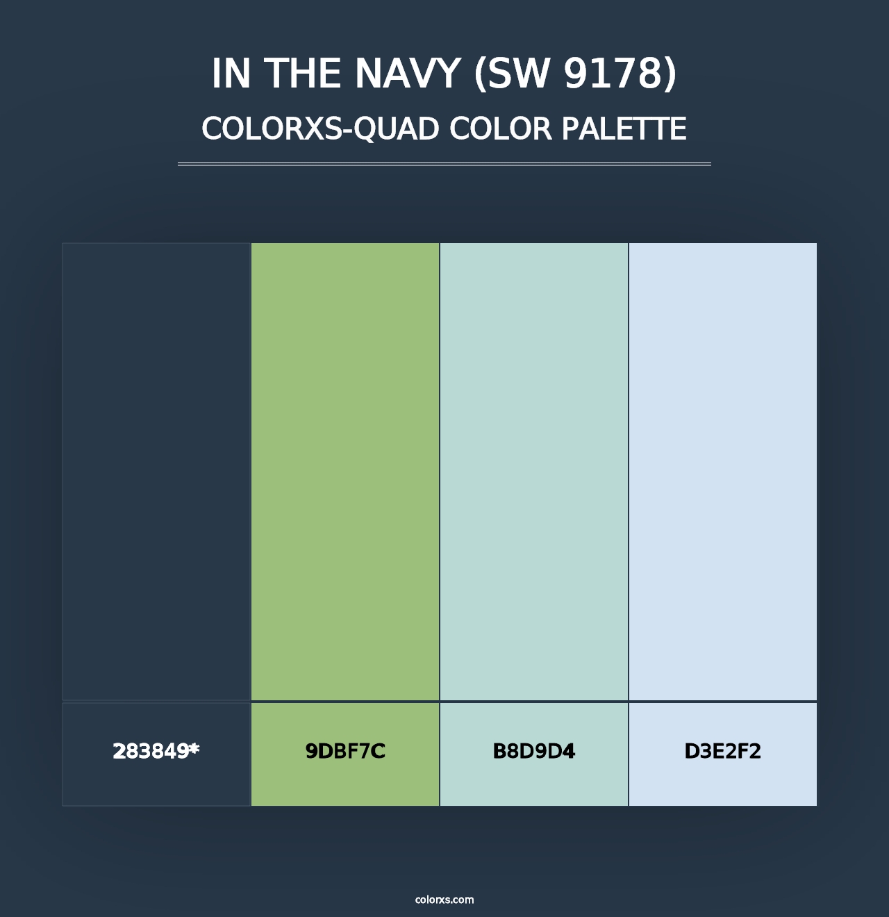 In the Navy (SW 9178) - Colorxs Quad Palette