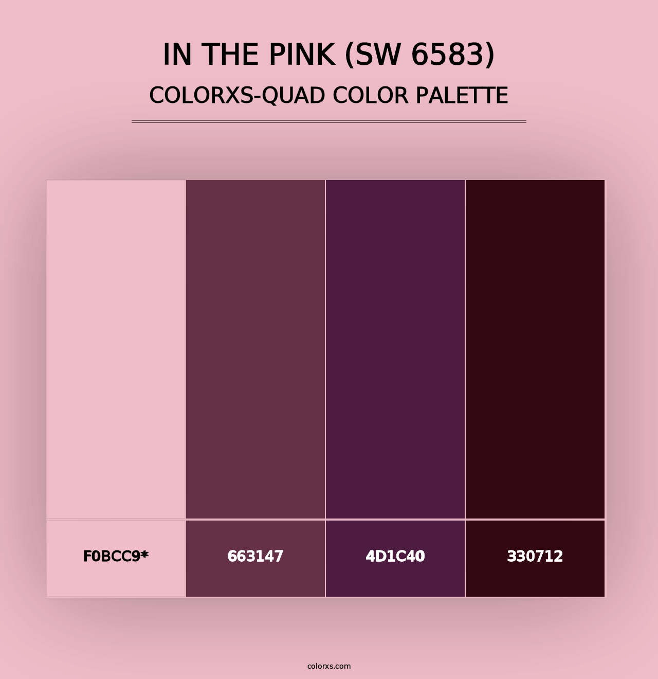 In the Pink (SW 6583) - Colorxs Quad Palette