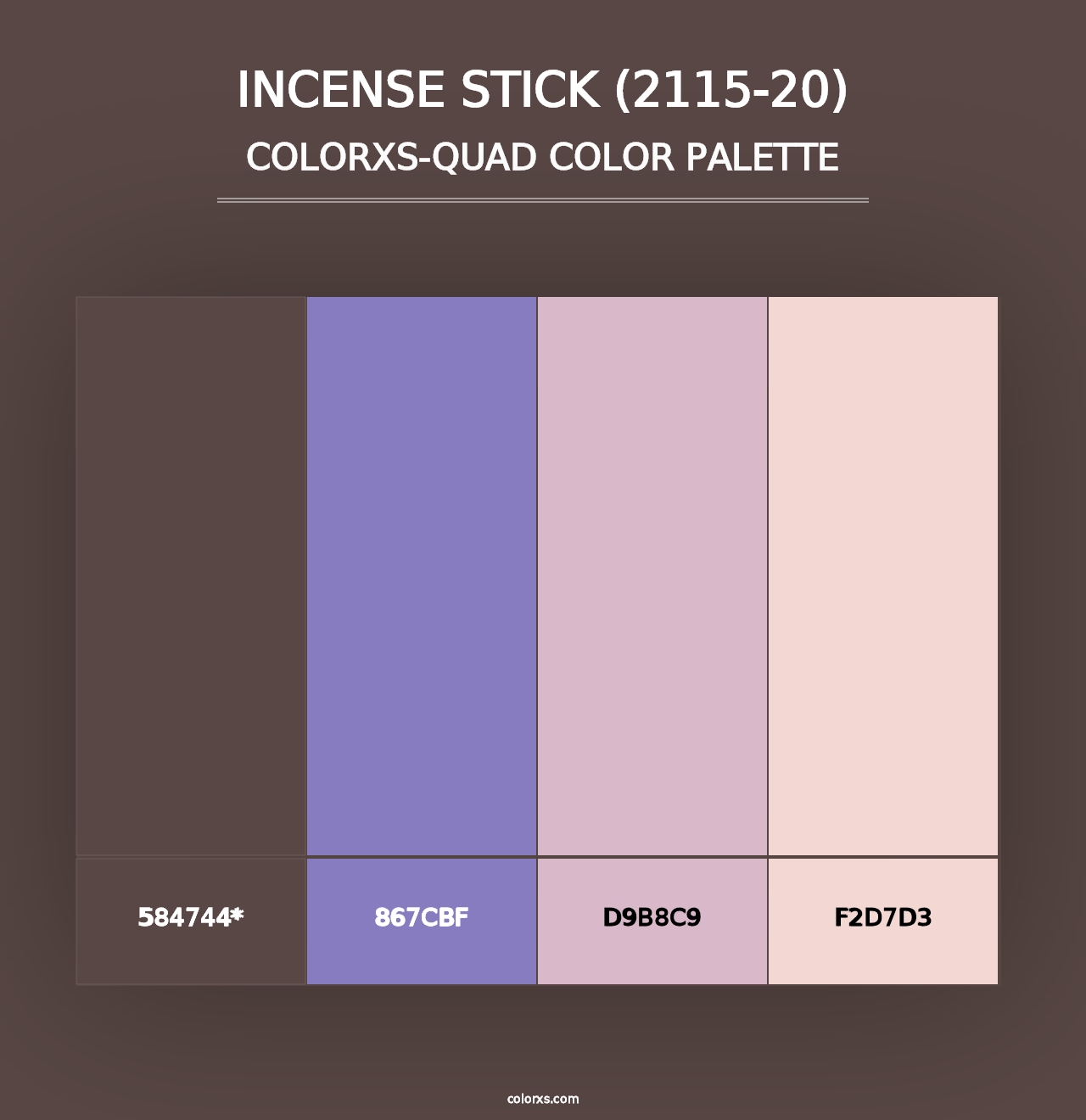 Incense Stick (2115-20) - Colorxs Quad Palette