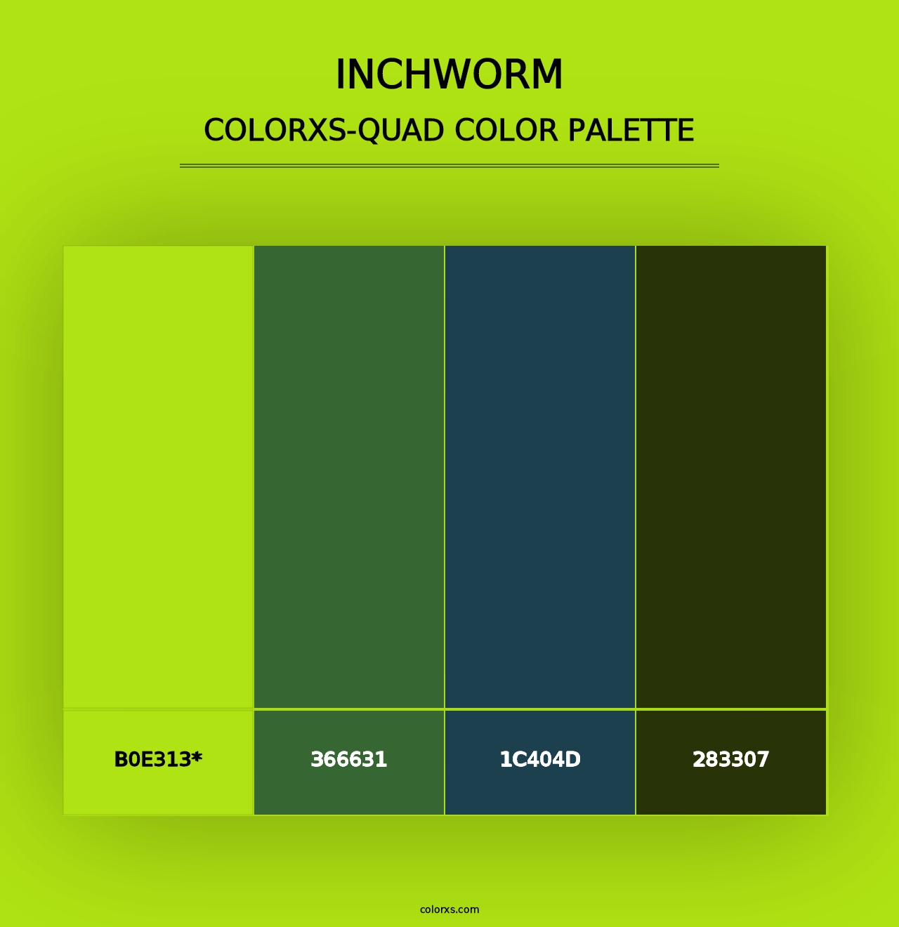 Inchworm - Colorxs Quad Palette