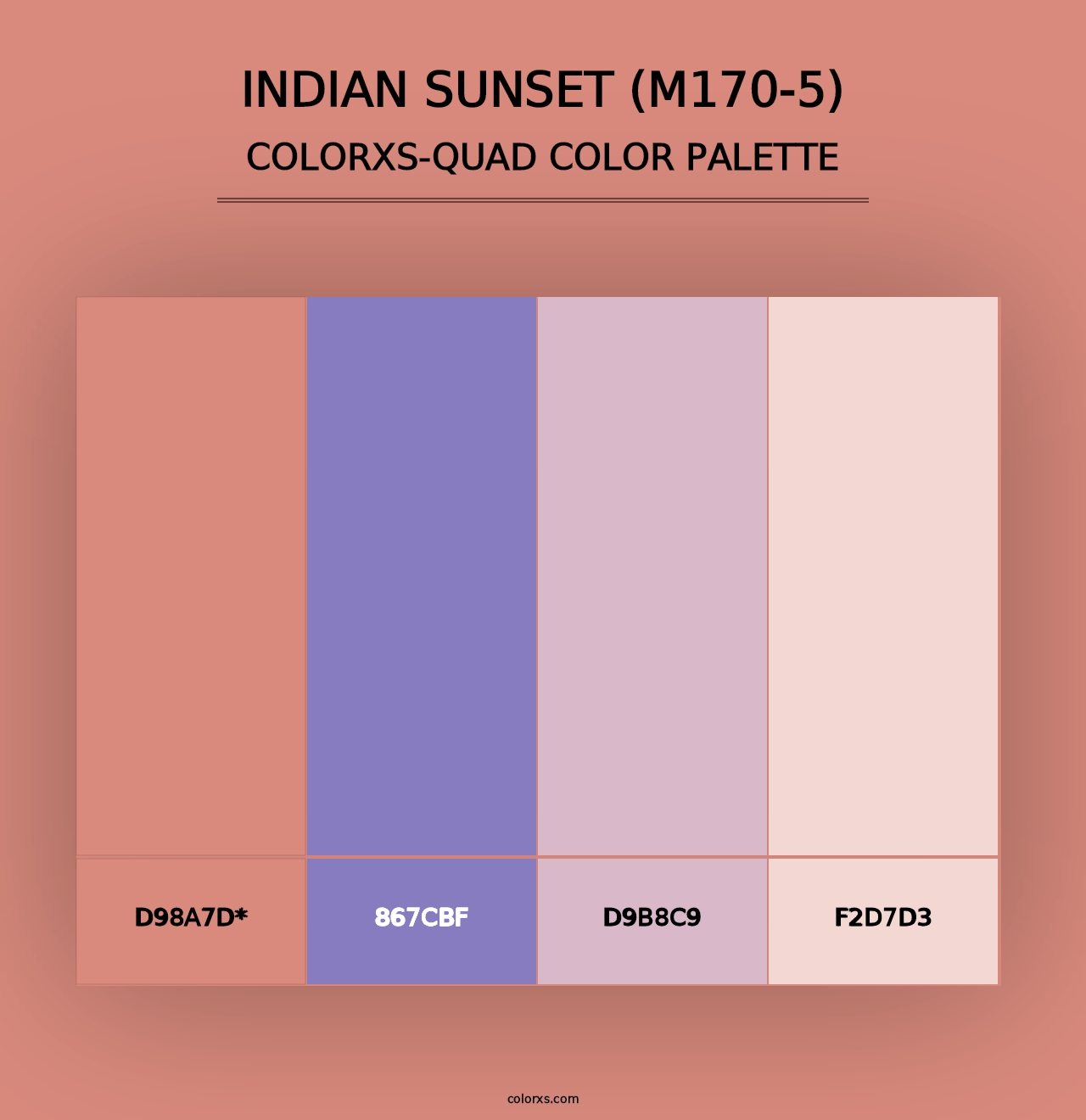 Indian Sunset (M170-5) - Colorxs Quad Palette