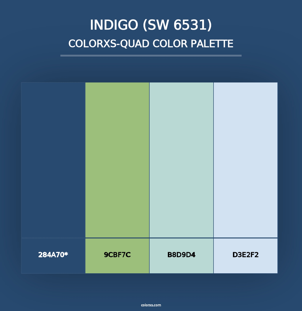 Indigo (SW 6531) - Colorxs Quad Palette