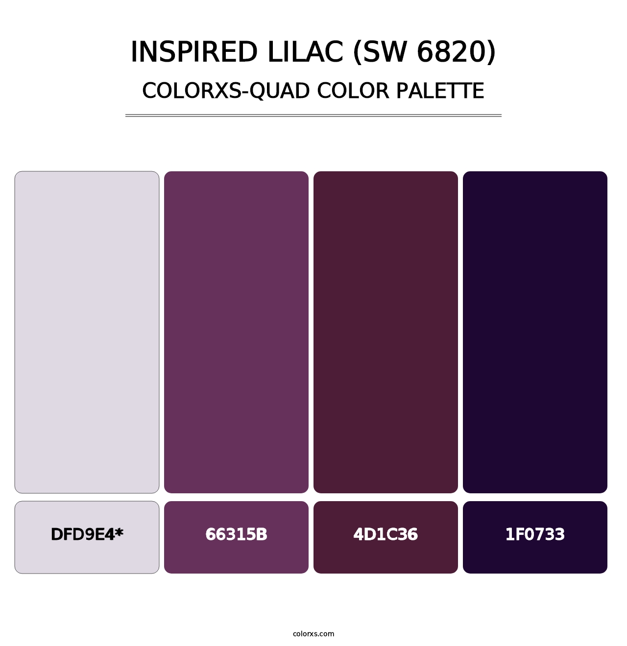 Inspired Lilac (SW 6820) - Colorxs Quad Palette