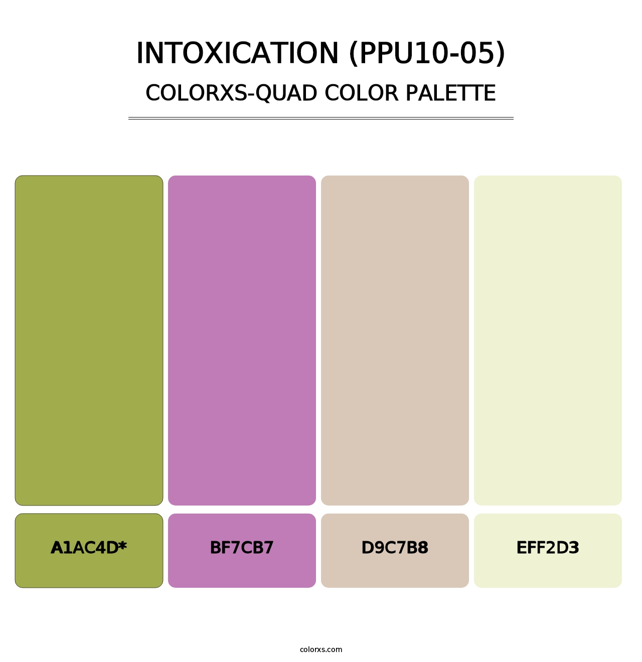 Intoxication (PPU10-05) - Colorxs Quad Palette