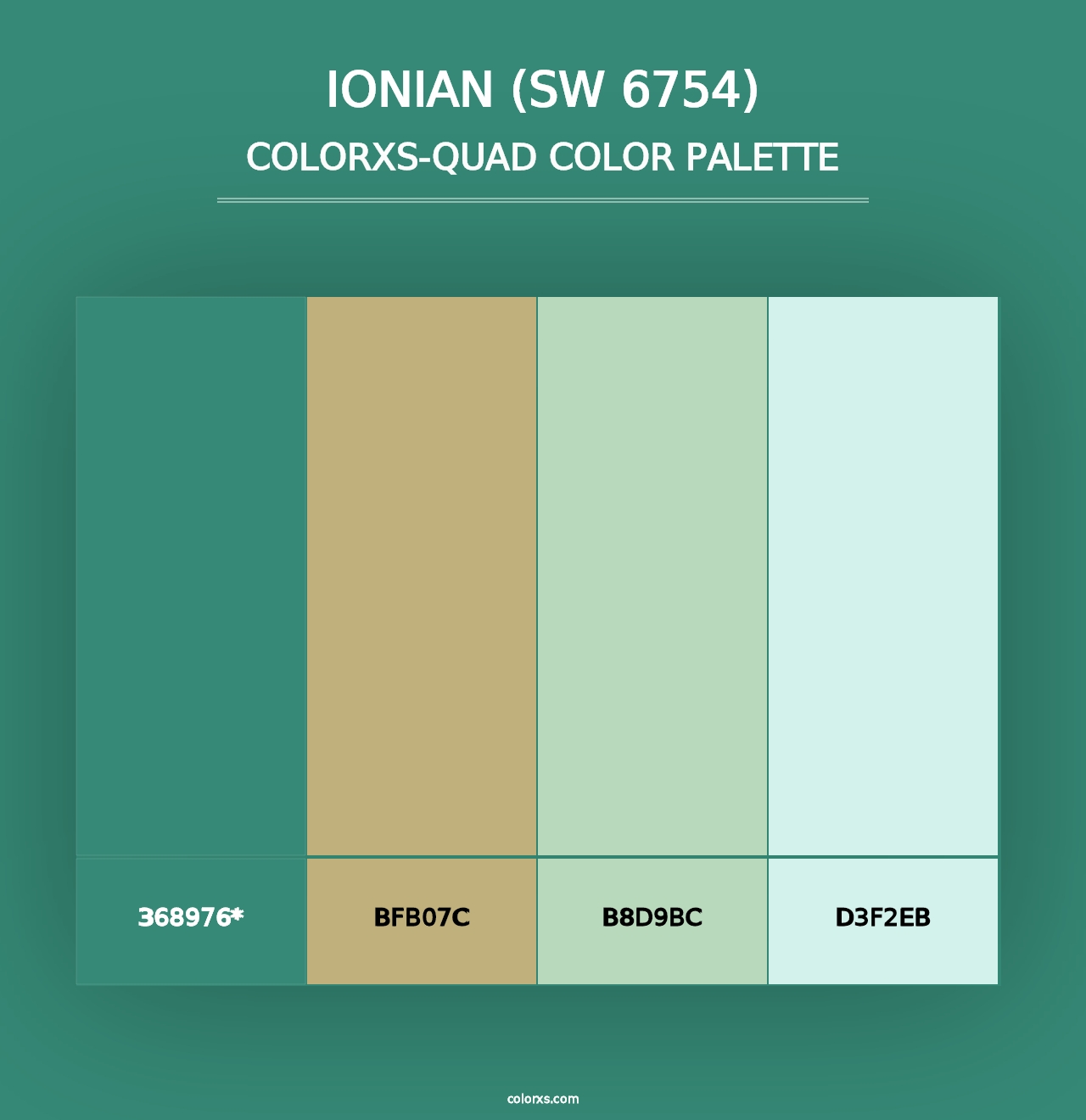 Ionian (SW 6754) - Colorxs Quad Palette