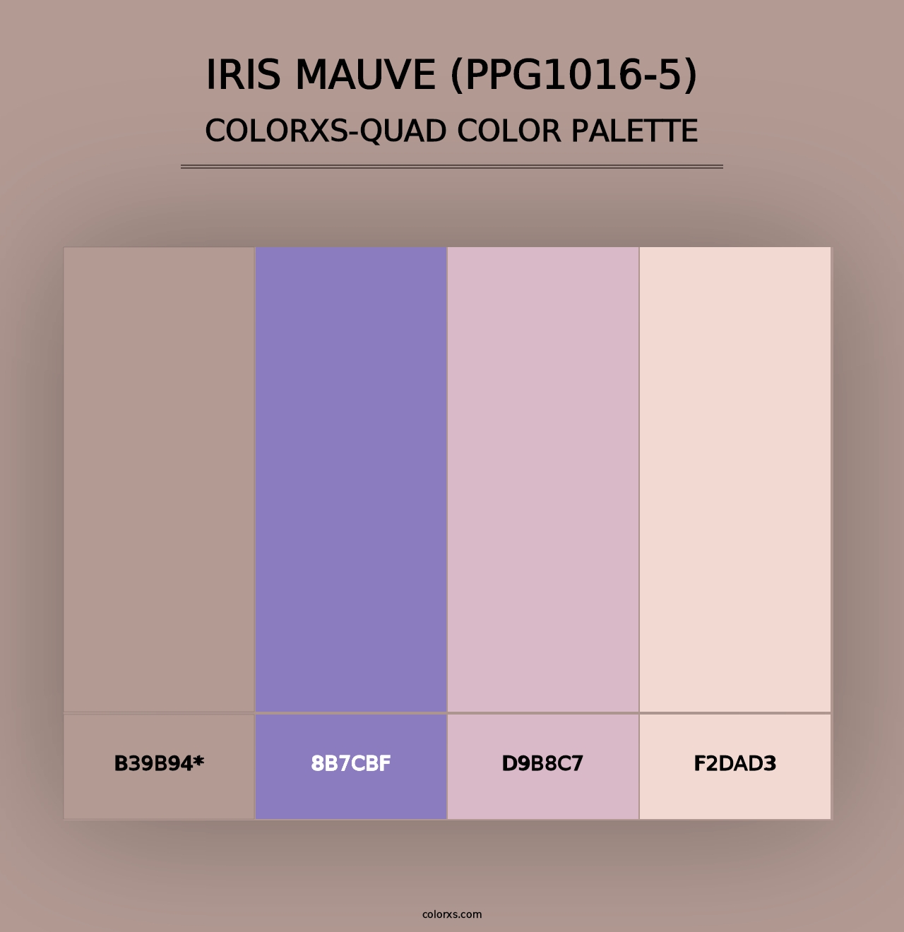 Iris Mauve (PPG1016-5) - Colorxs Quad Palette